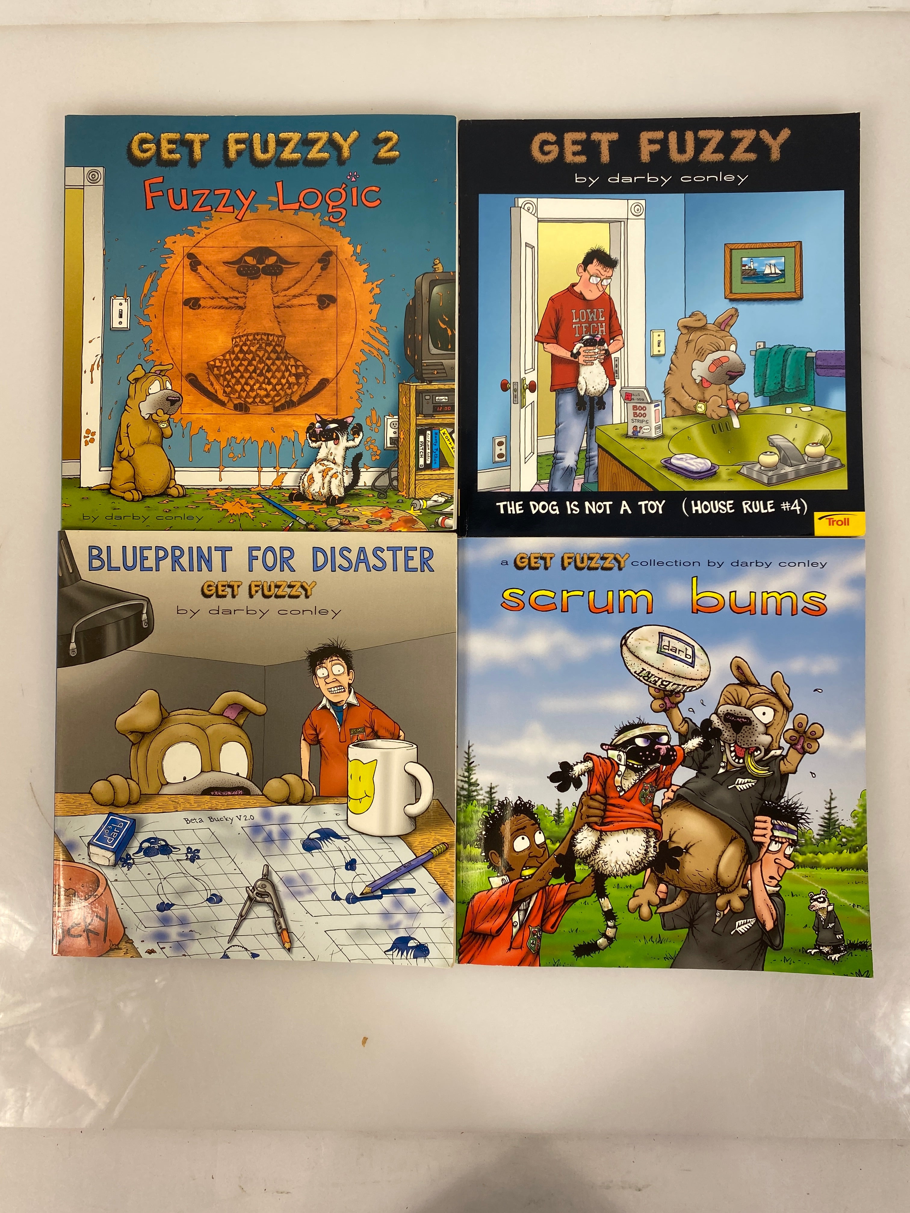Lot of 4 Get Fuzzy Comic Collections Darby Conley 2001-2005