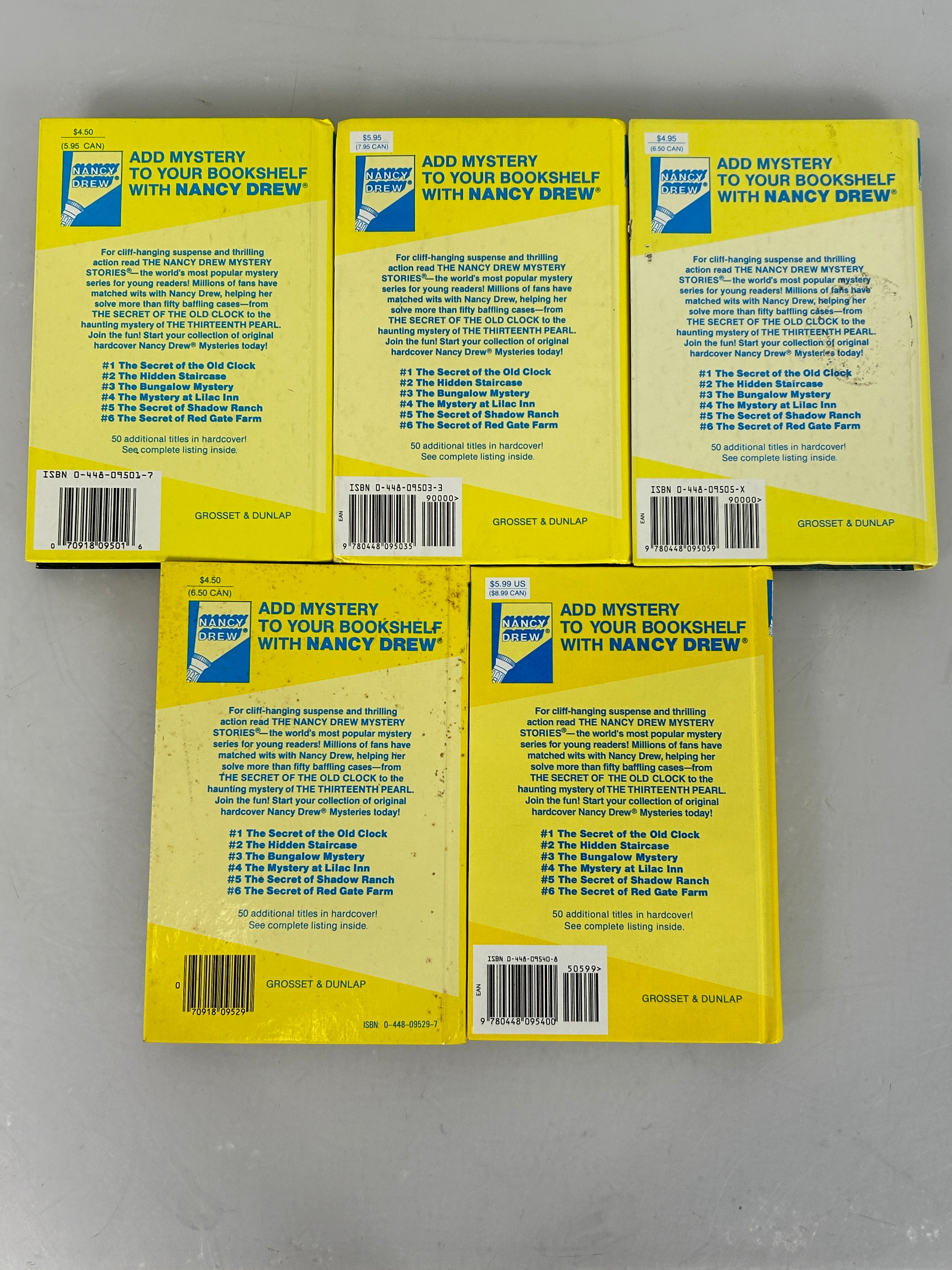 Lot of 5 Glossy Flashlight Cover Nancy Drew HC