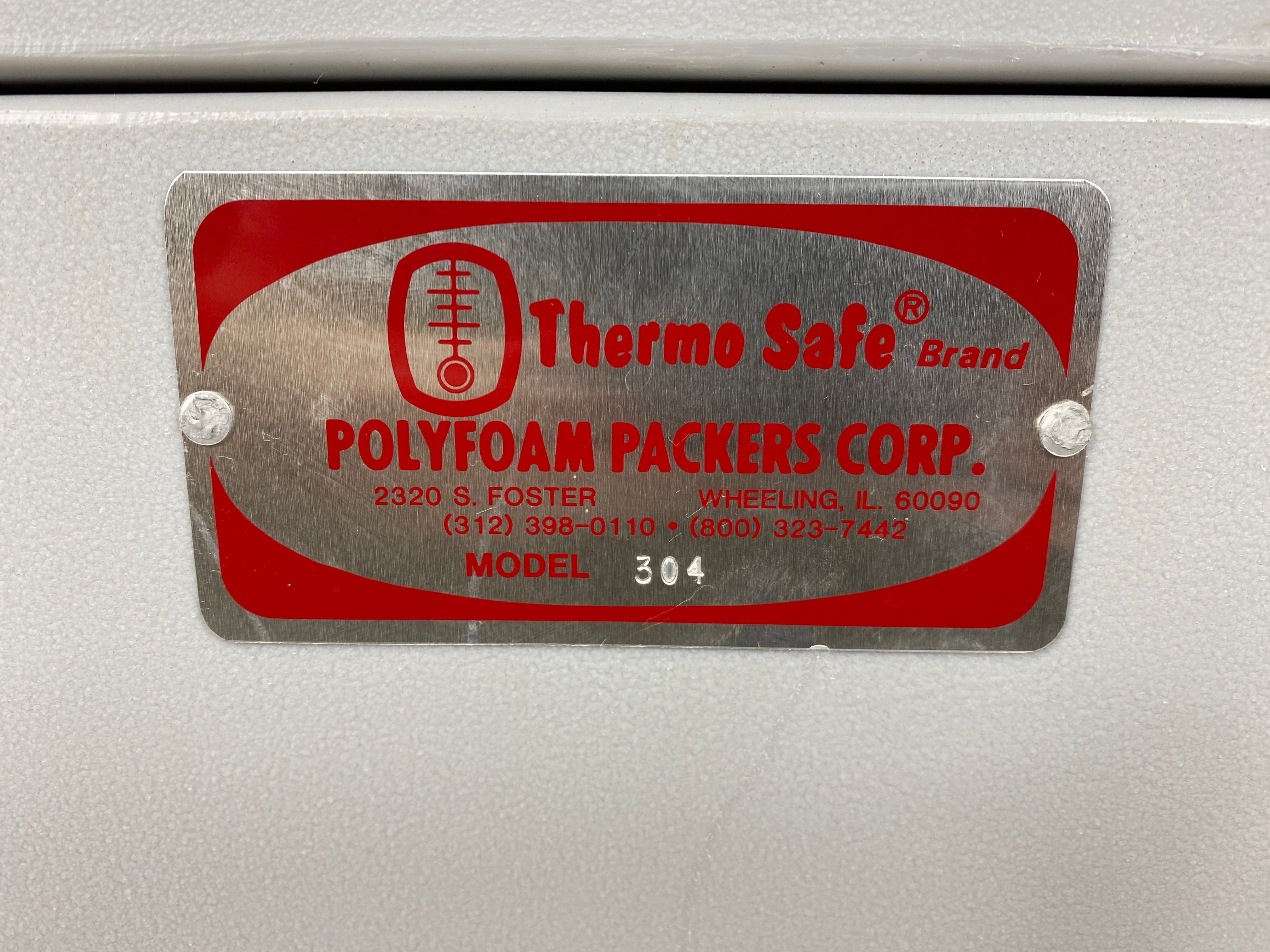 Thermo Safe Brand Model 304 Polyfoam Lab Cooler