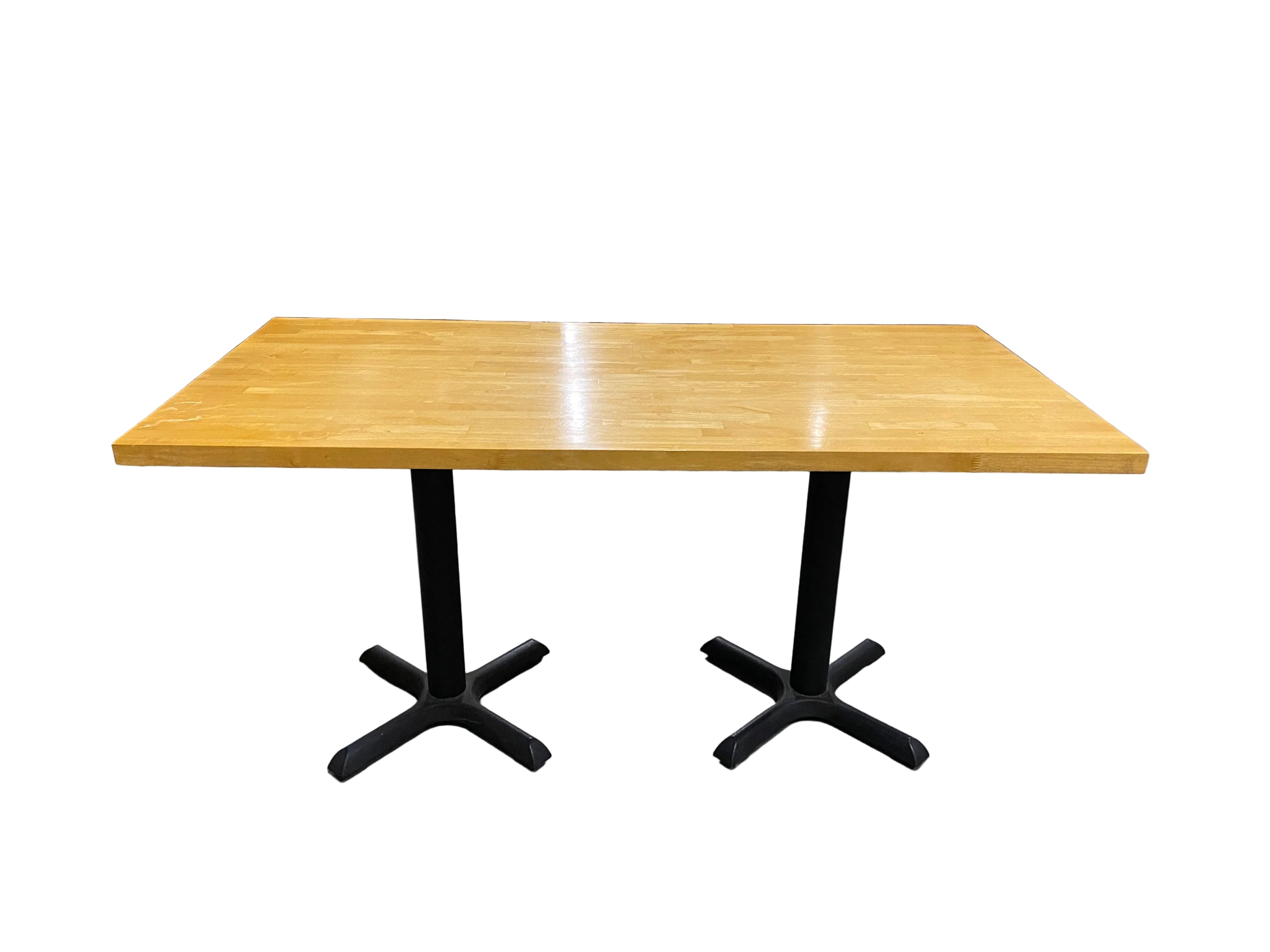 Laminate Butcher Block Style Wooden Table