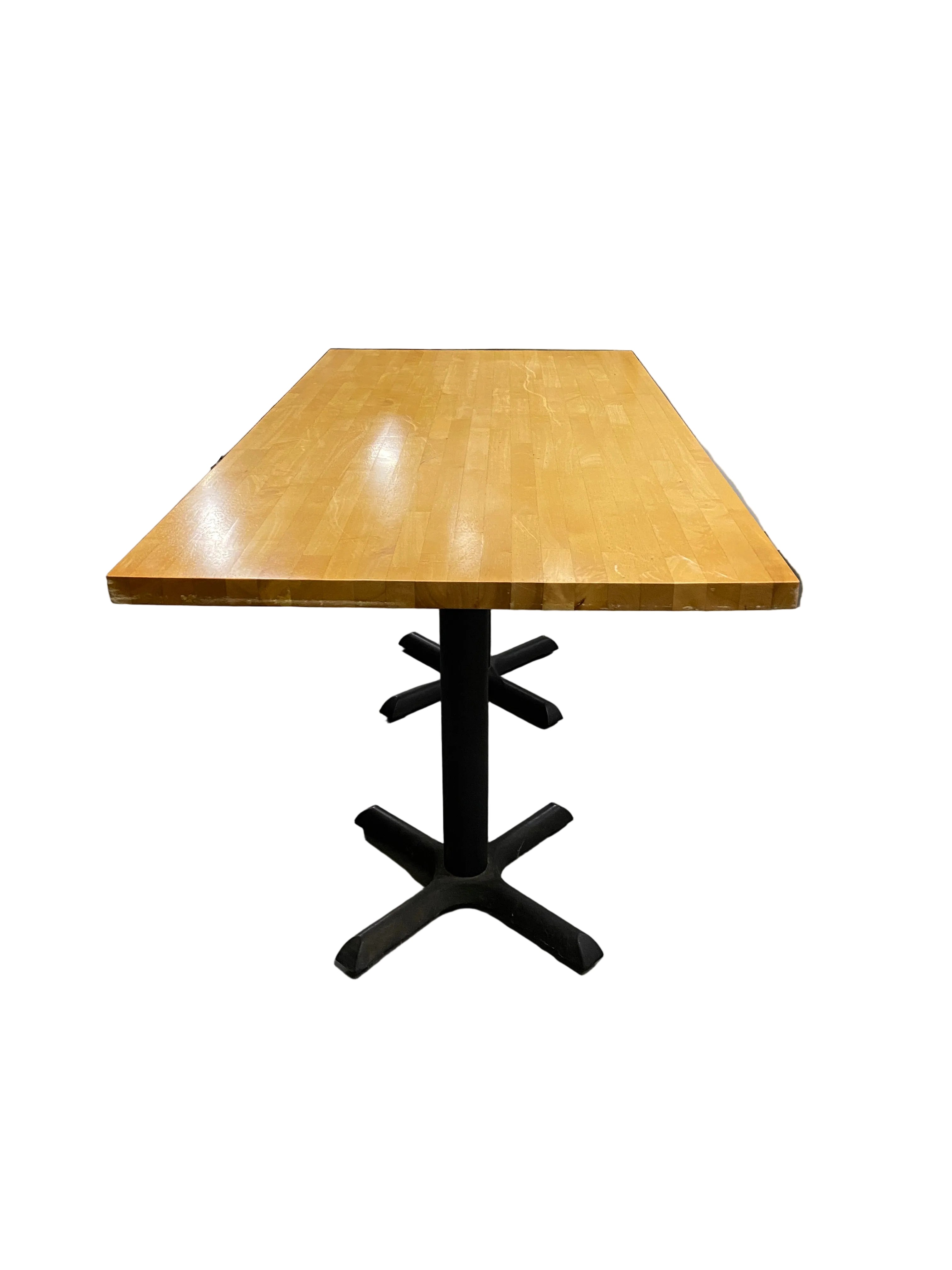 Laminate Butcher Block Style Wooden Table