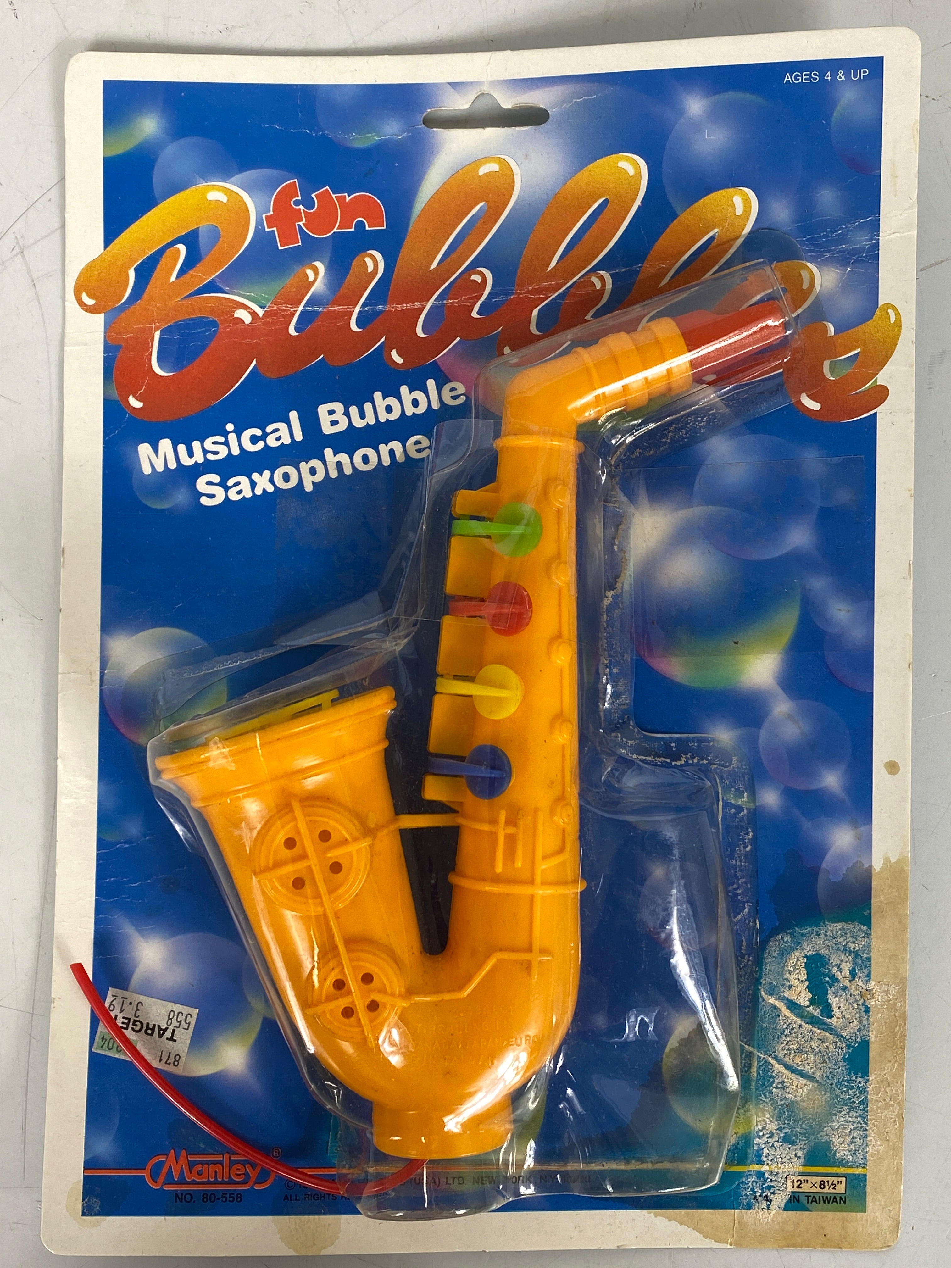 1988 Manley "Fun Bubble" Musical Bubble Saxophone No. 90-558