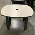 White Rounded Laminate Table #1