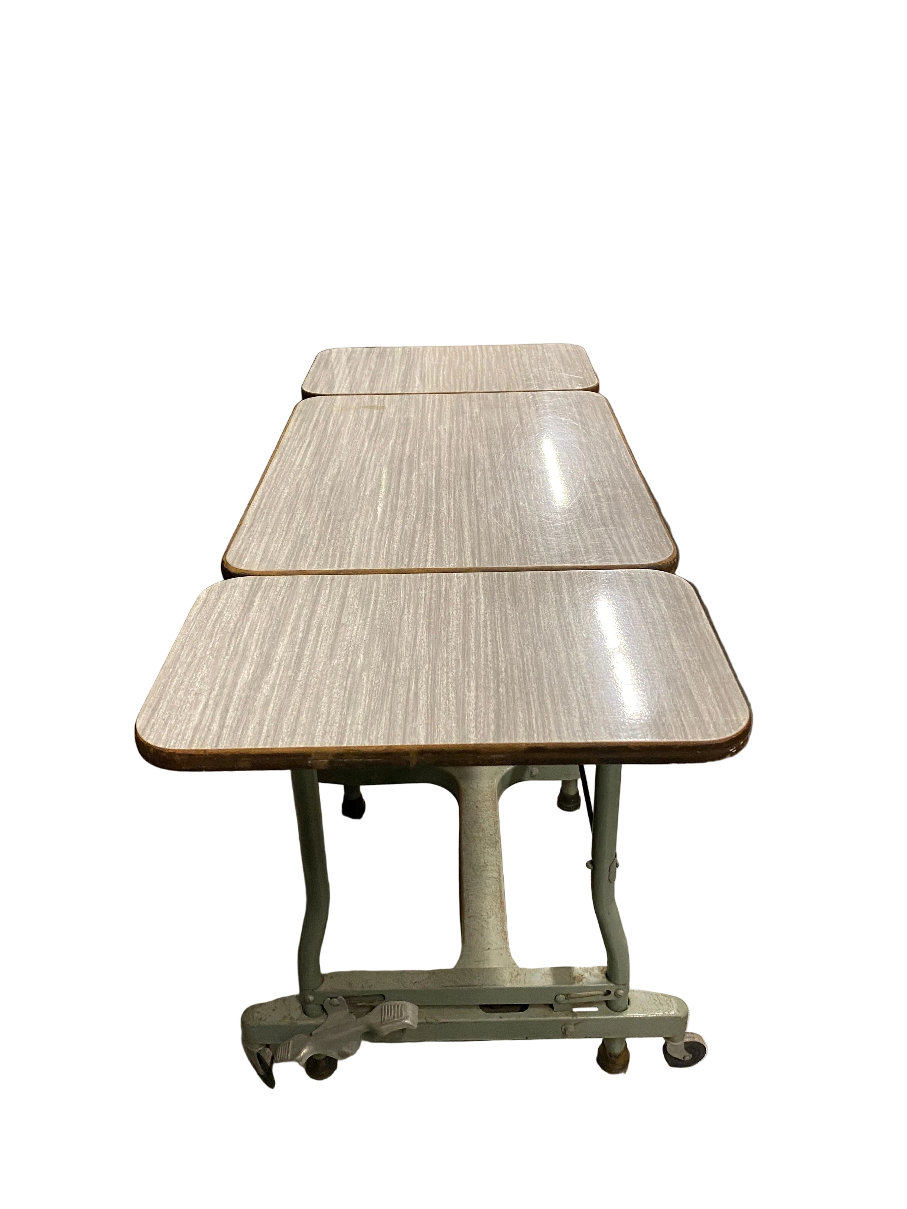 Extendable Grey Oak Table With Wheels