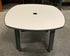 White Rounded Laminate Table #1