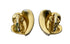 Trifari Vintage Art Deco Gold Toned Clip On Earrings