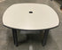 White Rounded Laminate Table #1