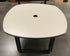 White Rounded Laminate Table #1