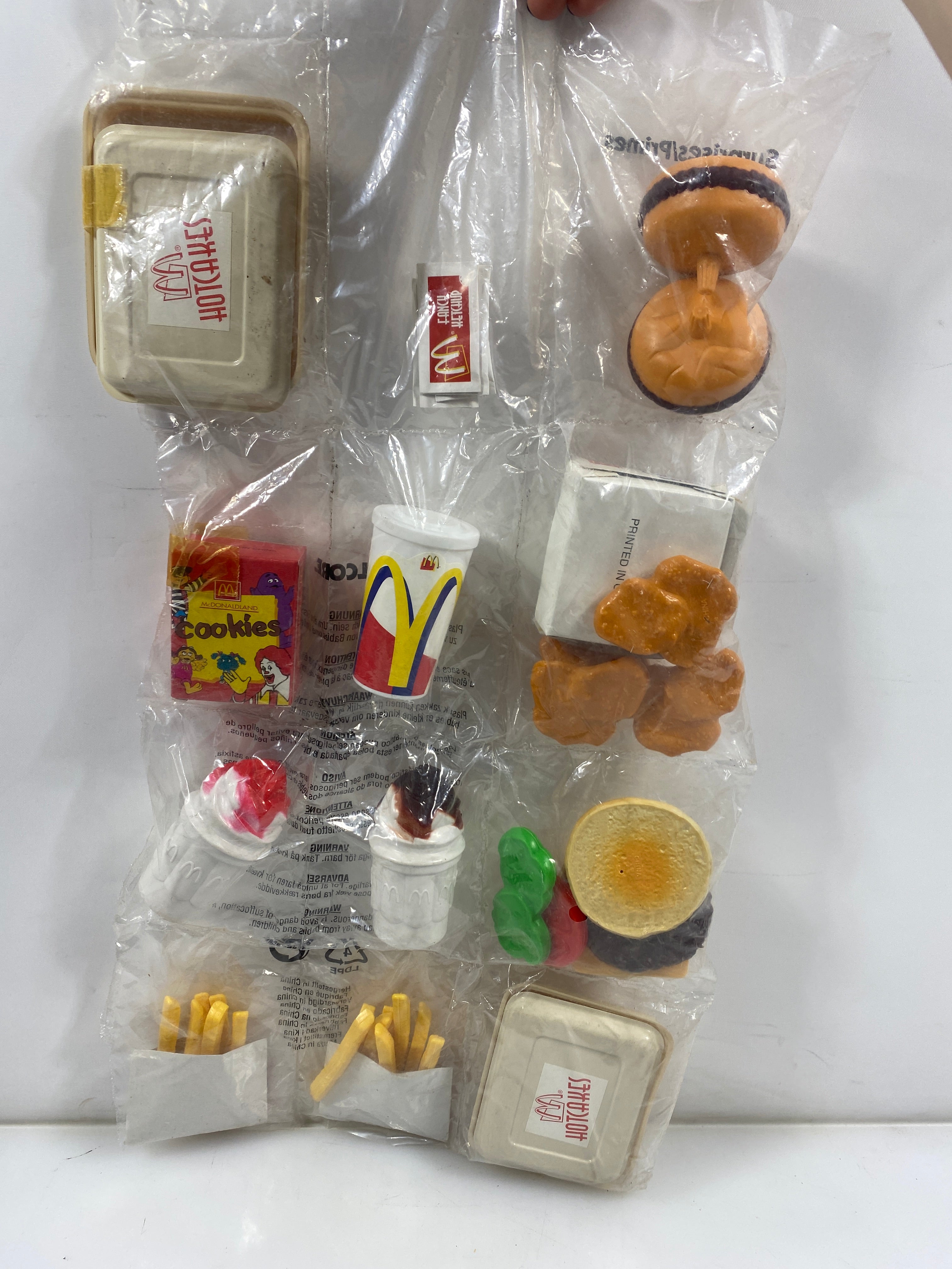 Vintage McDonald's Play Food Set Shelcore