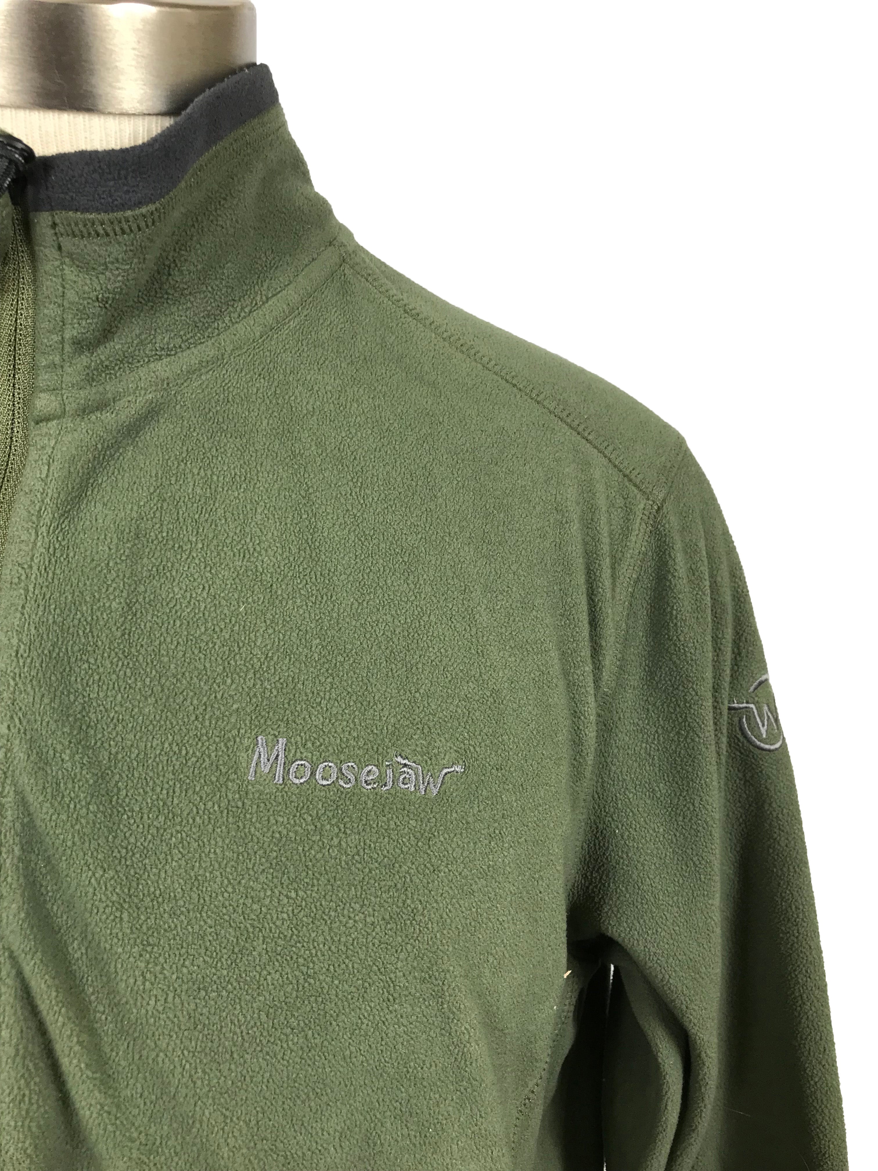 Moosejaw Green Fleece Quarter-Zip Pullover Men's Size S/M