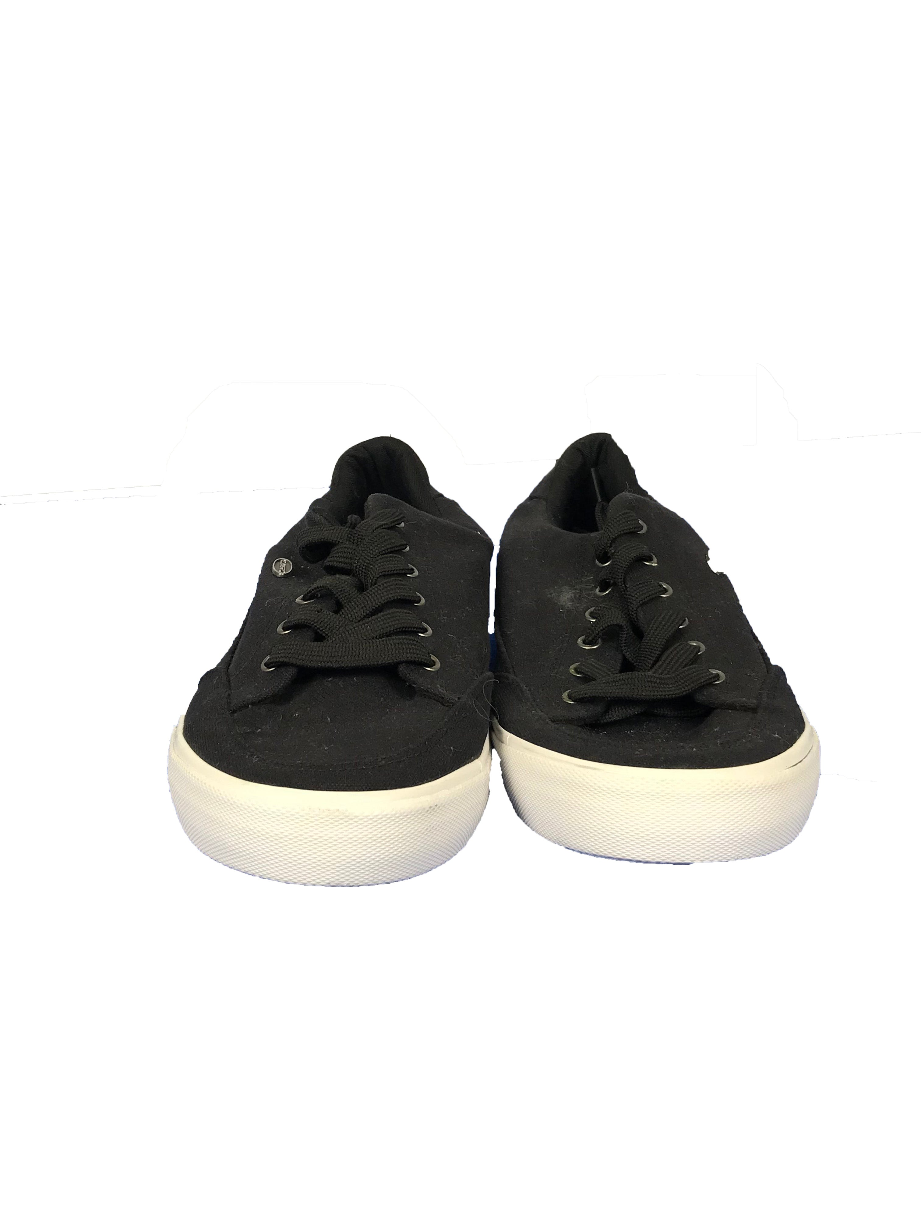 Lugz Black Low Top Canvas Sneakers Men's Size 10.5