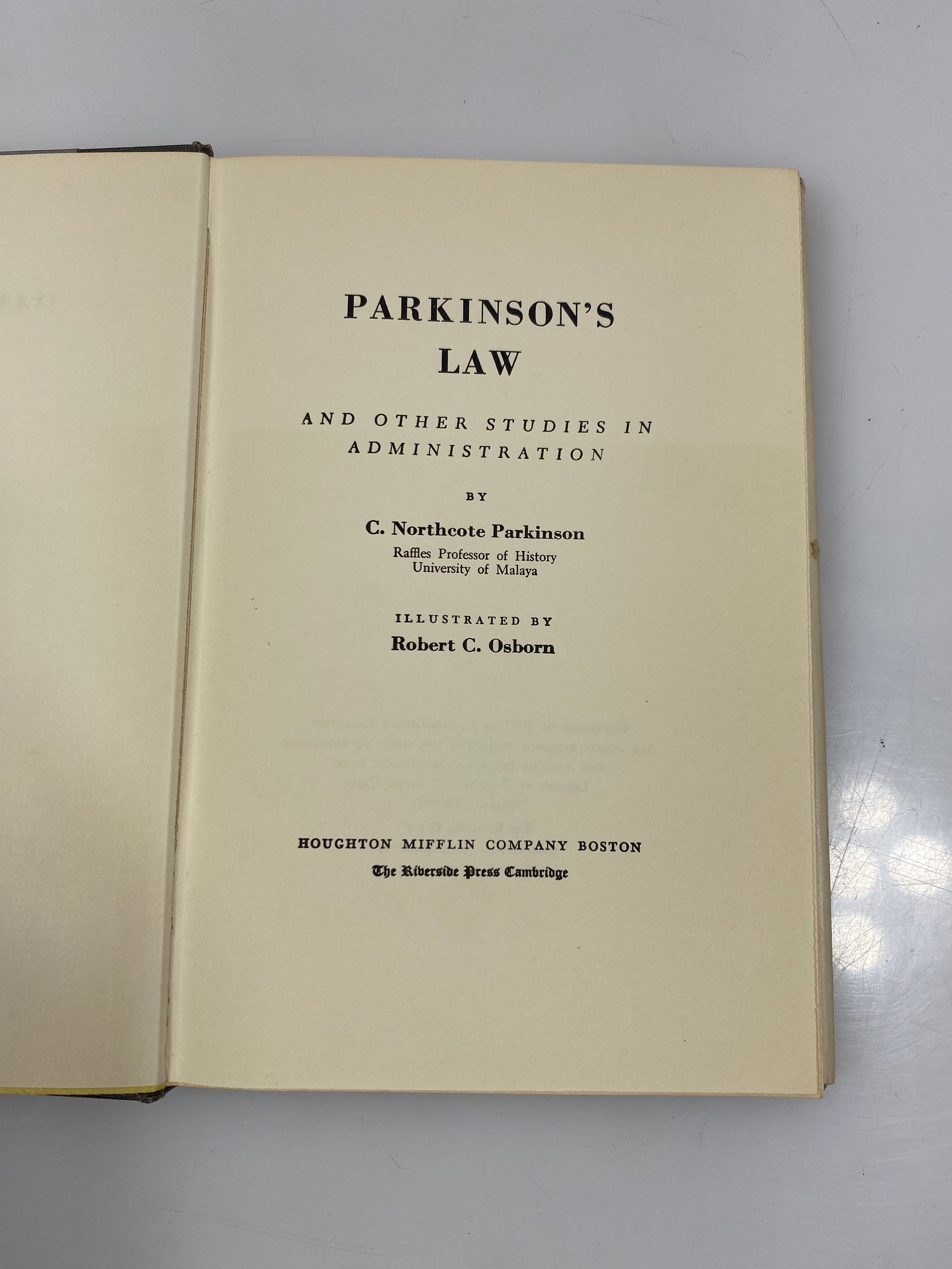 Parkinson's Law by C. Northcote Parkinson 1957 HCDJ