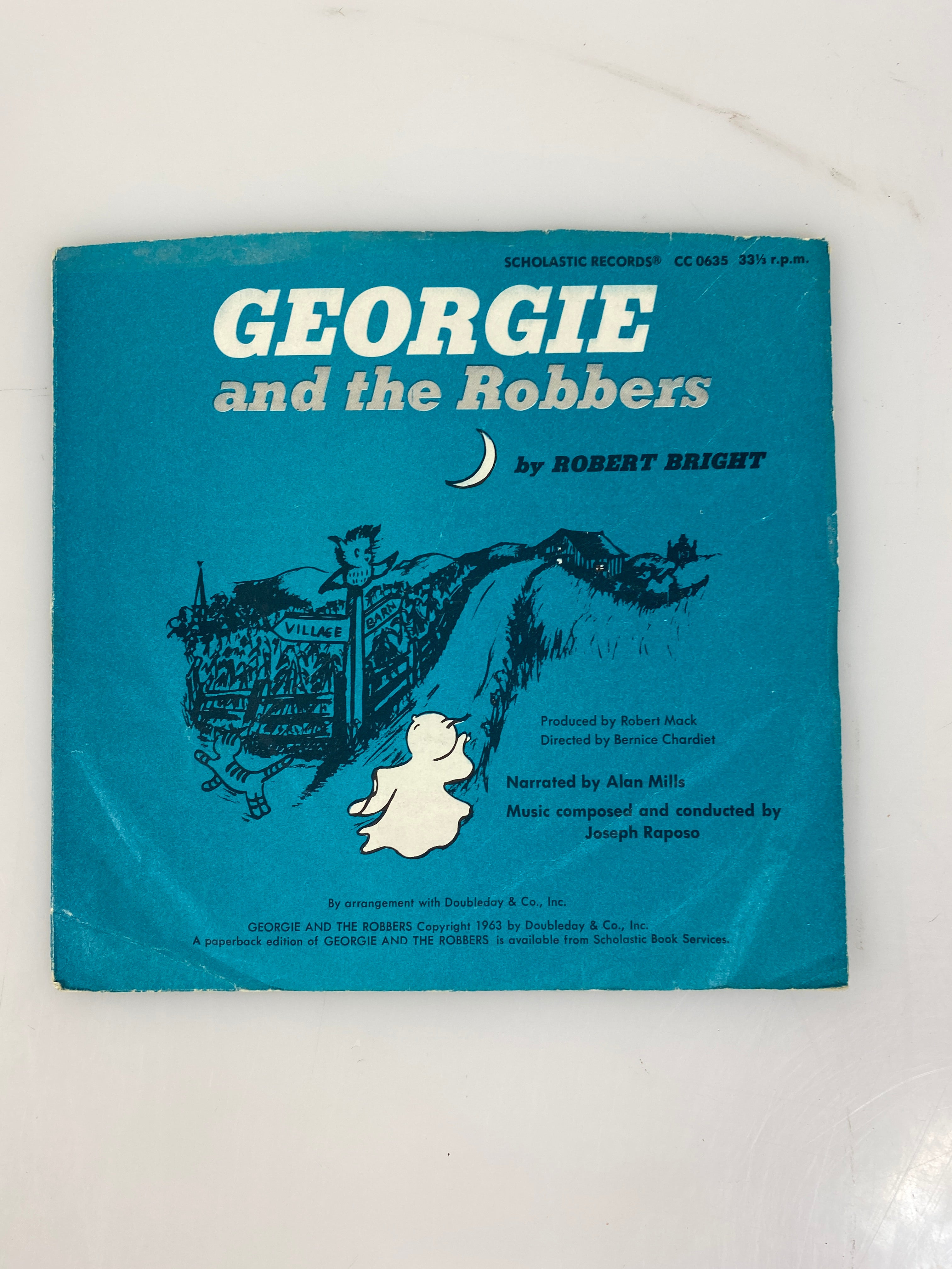 Georgie and the Robbers 45 Record Read Along Story Set Scholastic 1963