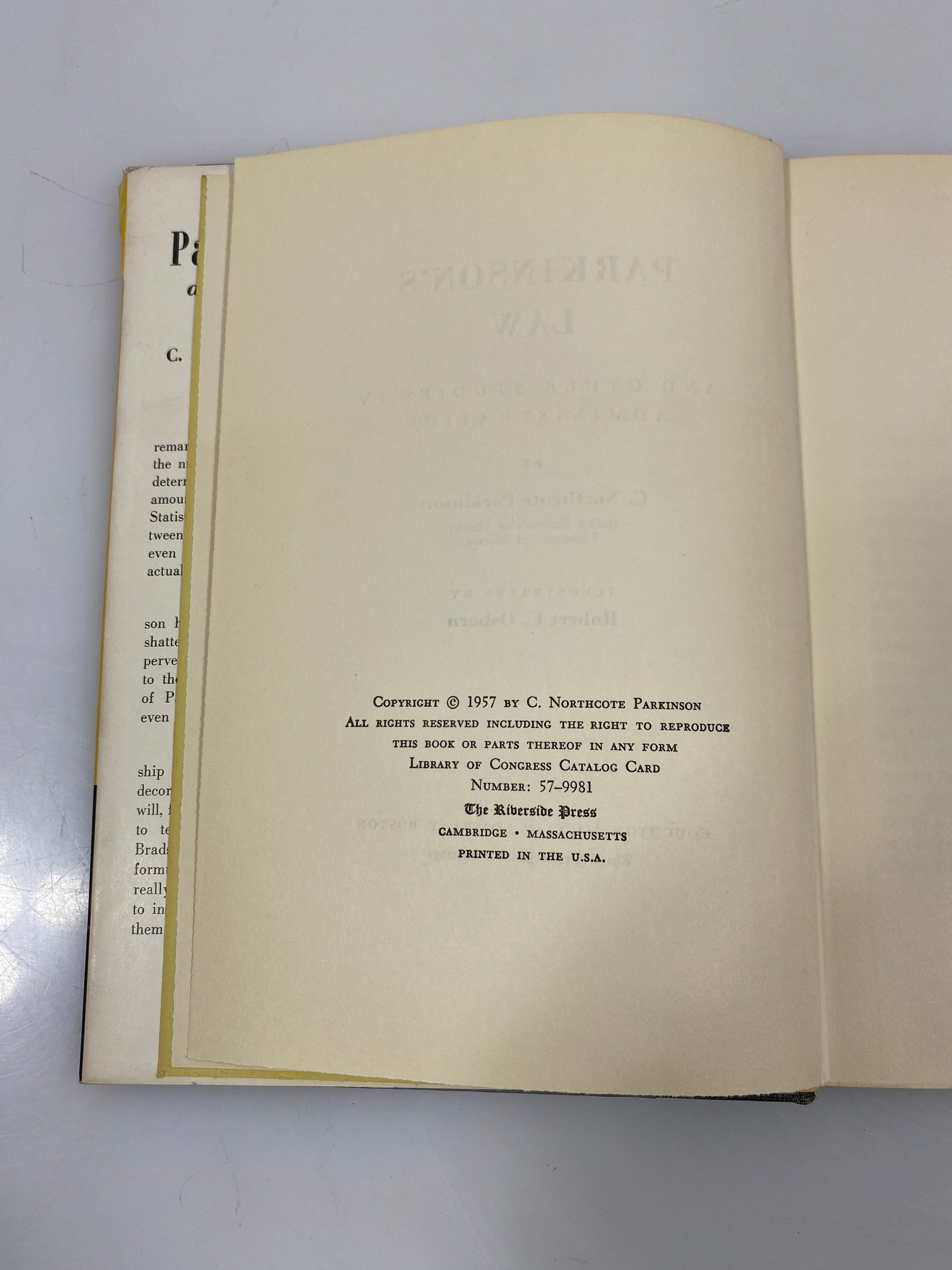 Parkinson's Law by C. Northcote Parkinson 1957 HCDJ