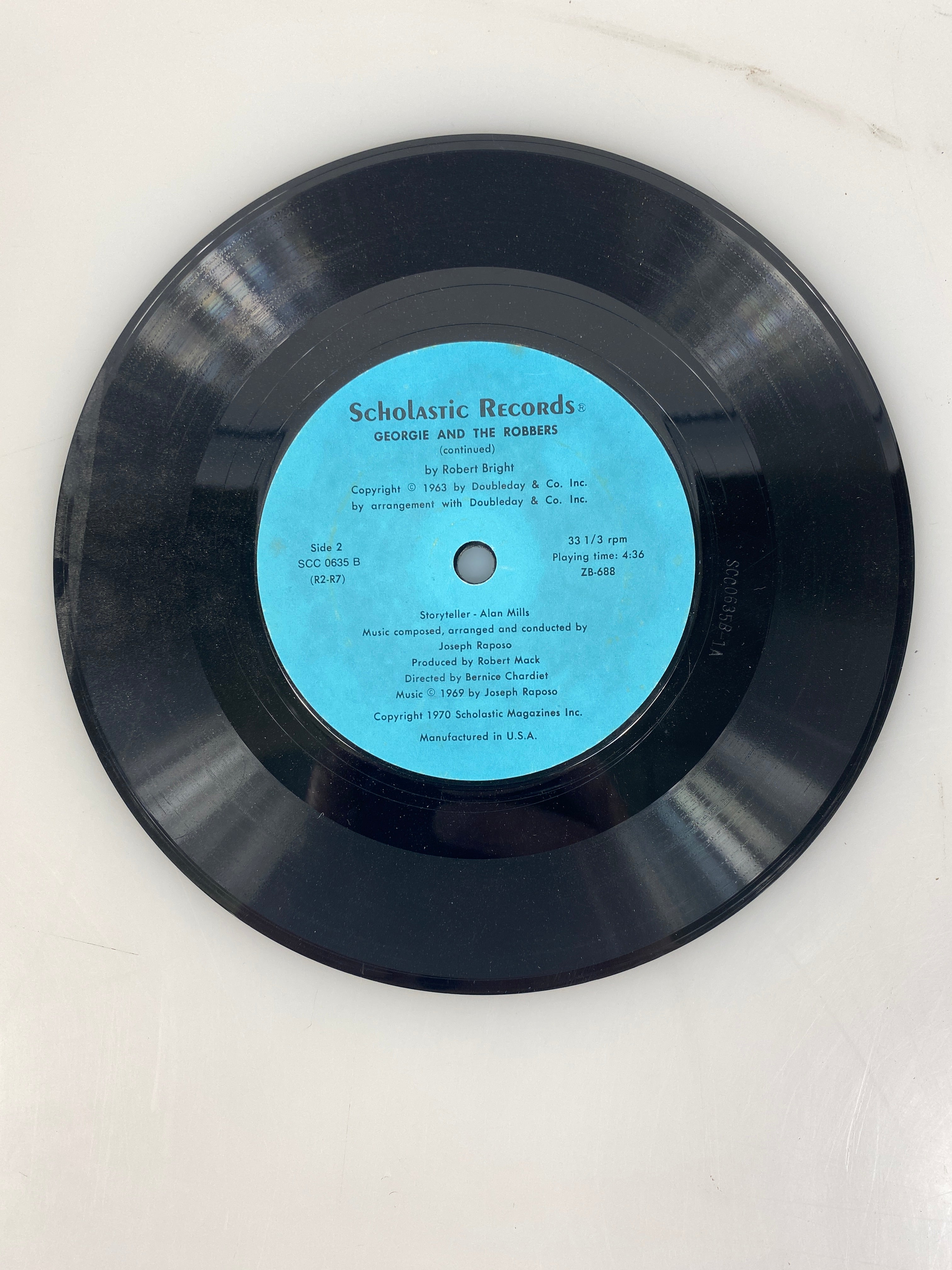 Georgie and the Robbers 45 Record Read Along Story Set Scholastic 1963