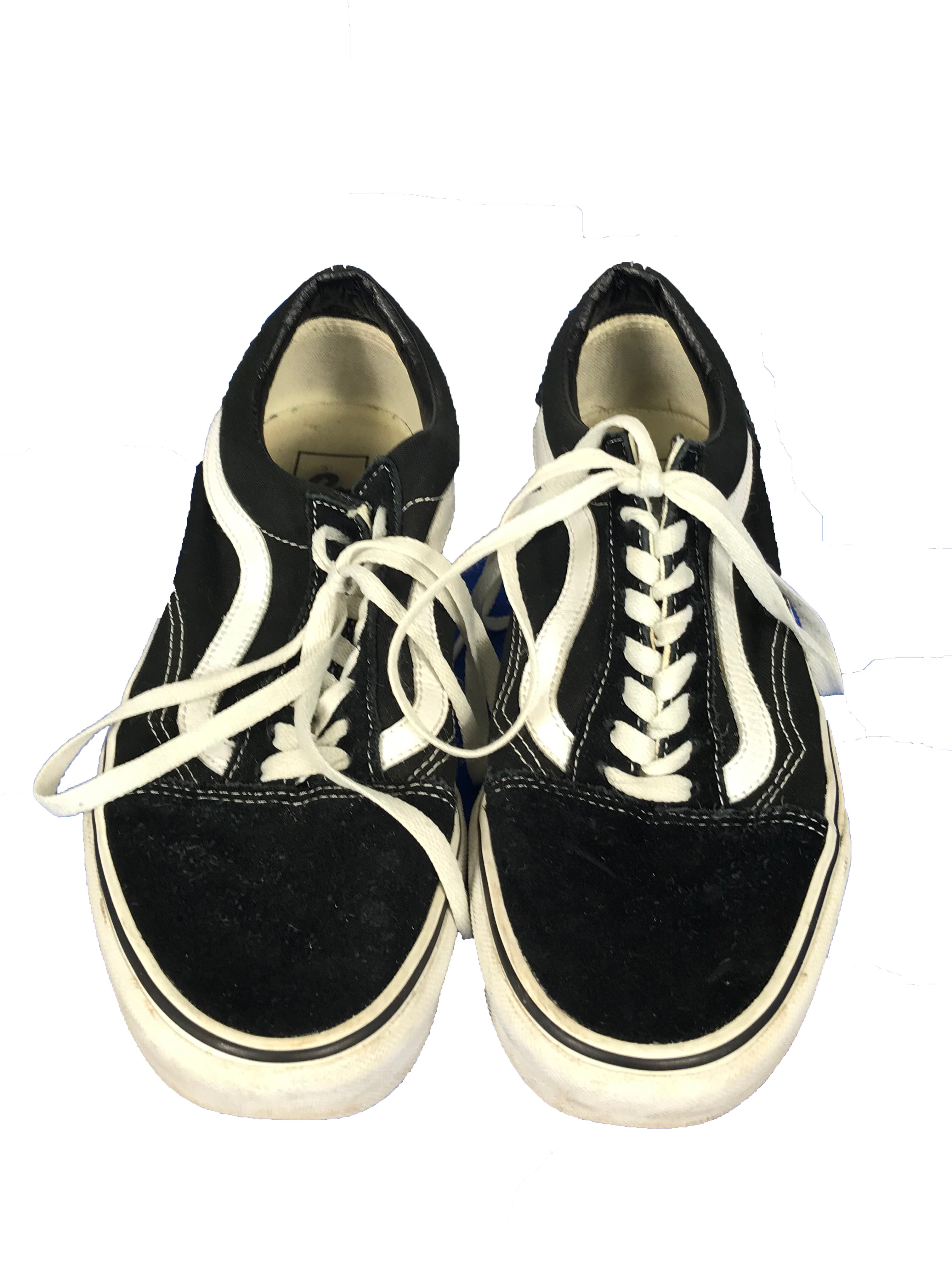 Vans Off The Wall Old Skool Black Low Top Sneaker Unisex Size 8.5/10