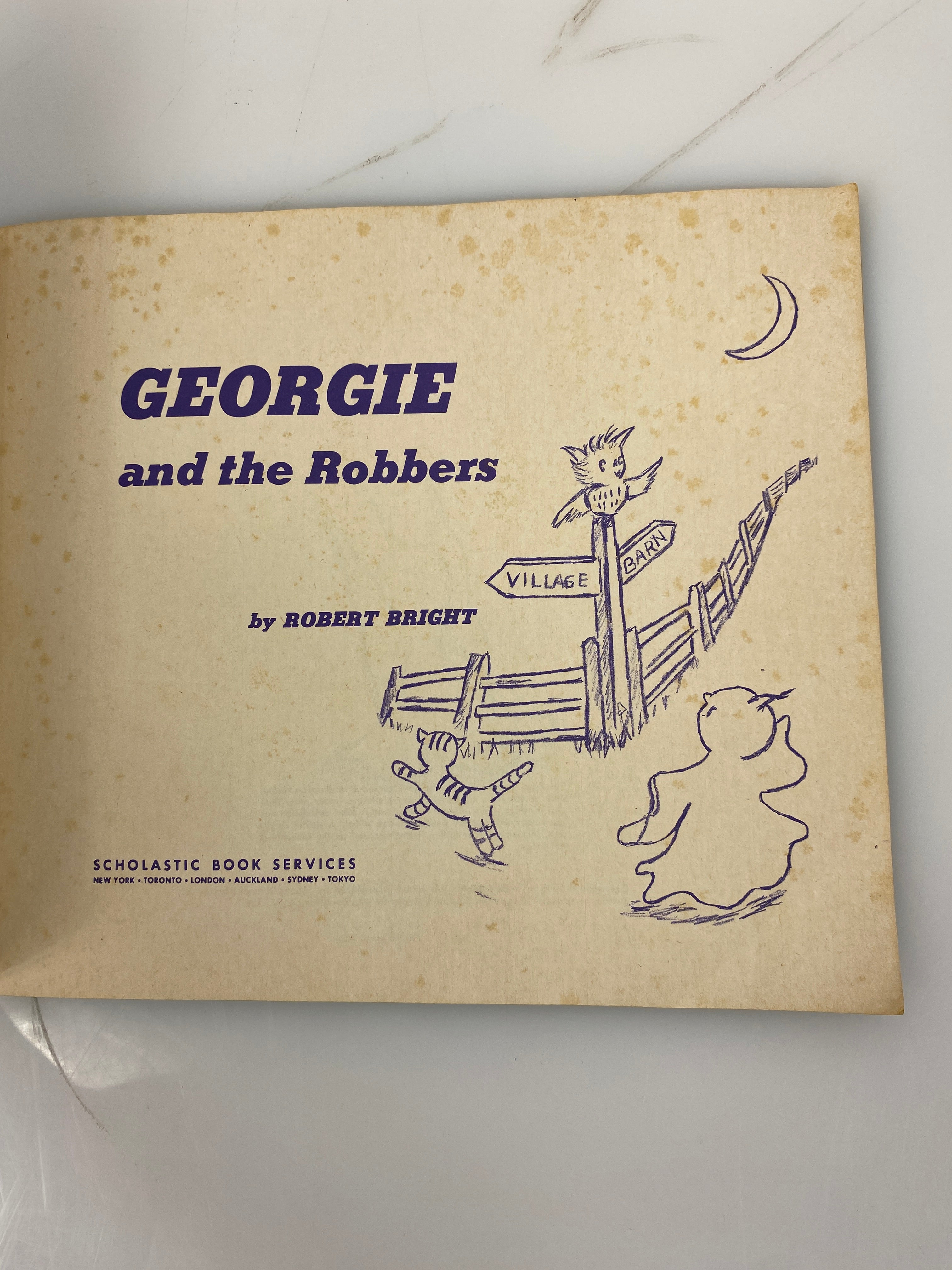 Georgie and the Robbers 45 Record Read Along Story Set Scholastic 1963