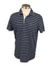 Tommy Hilfiger Navy and White Striped Polo Shirt Men's Size XL