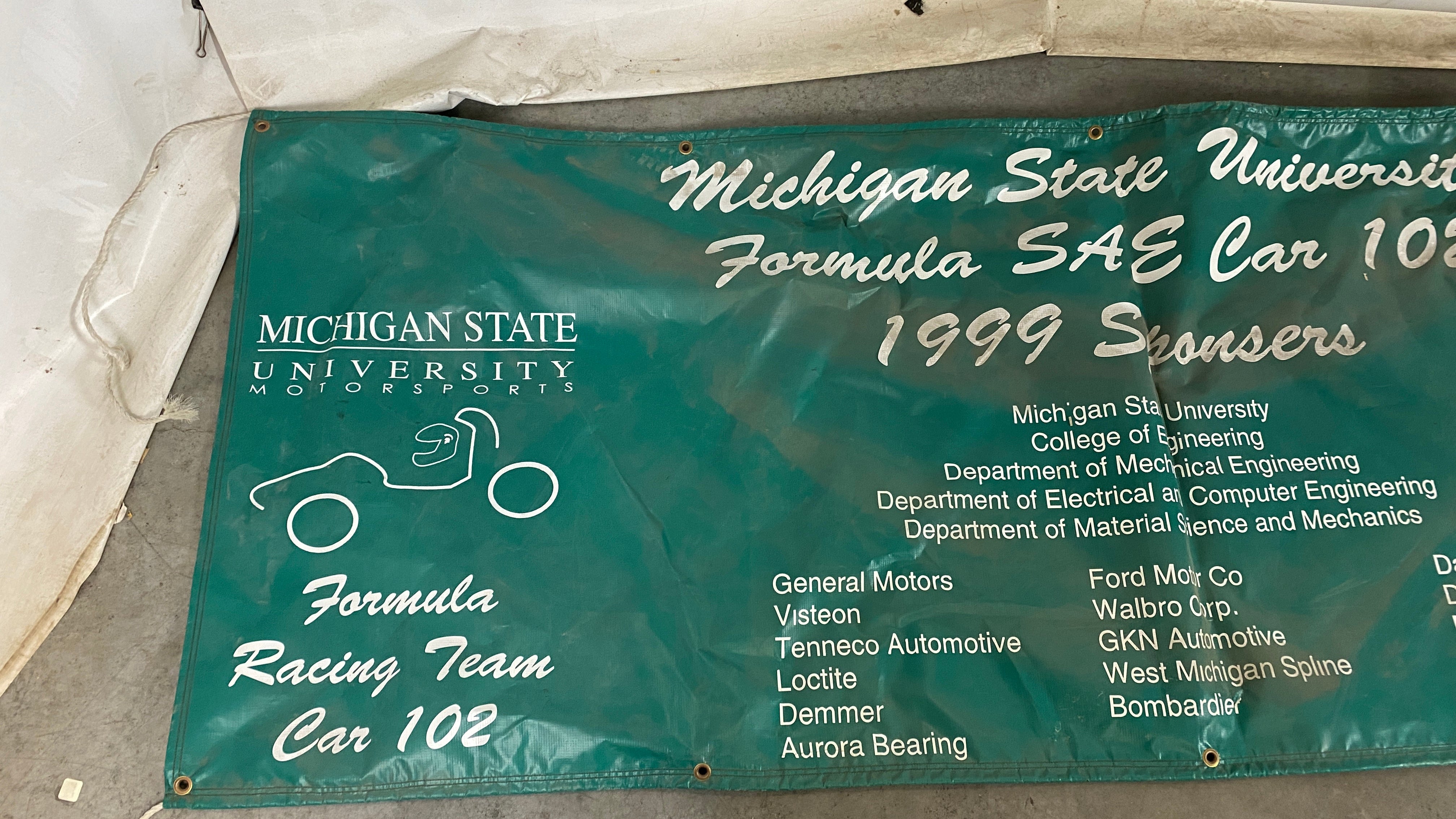 Michigan State University Formula SAE Car #102 1999 Sponsor Banner