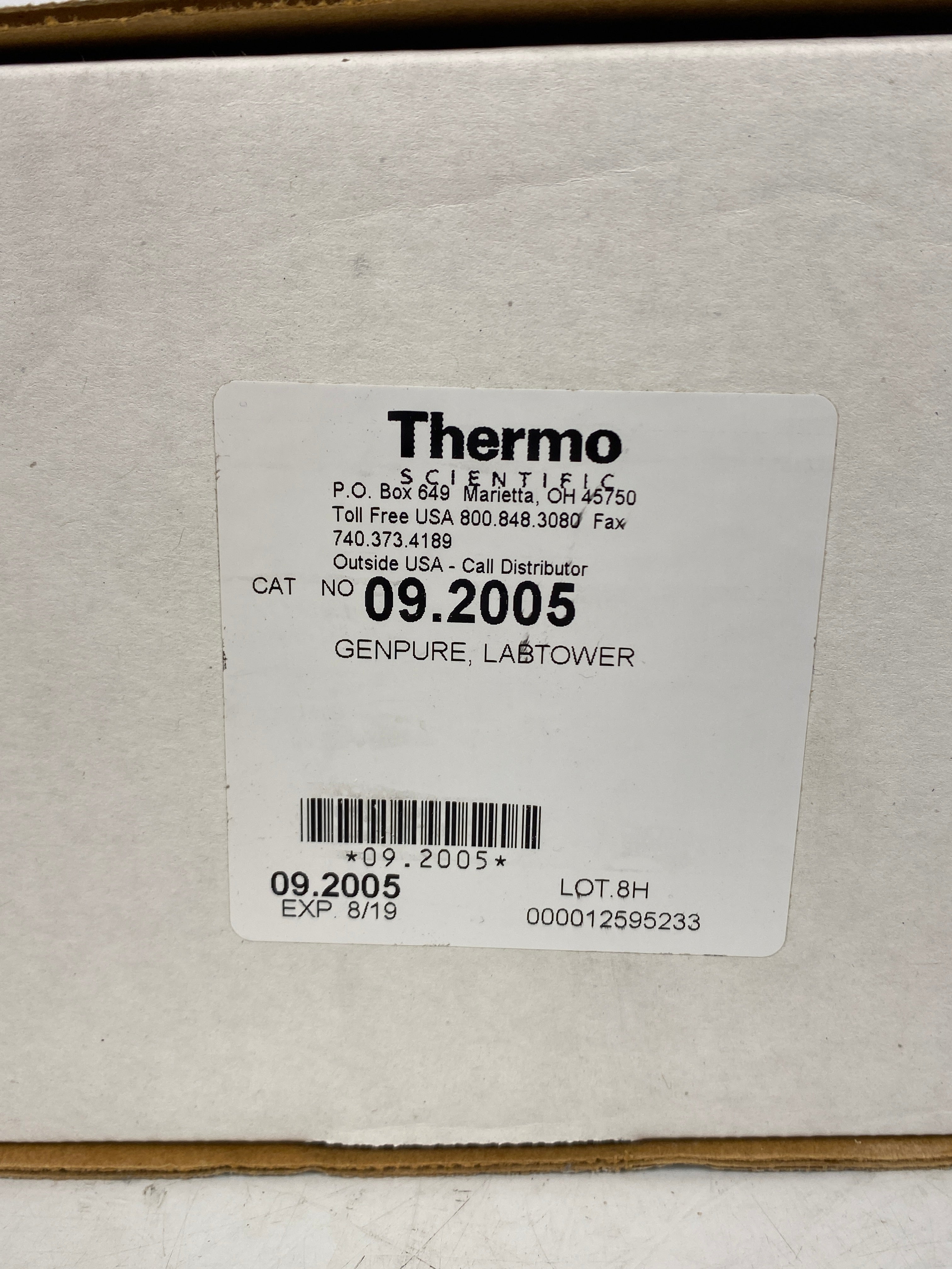 Thermo Scientific 09.2005 GenPure LabTower Filter Cartridge *Sealed*