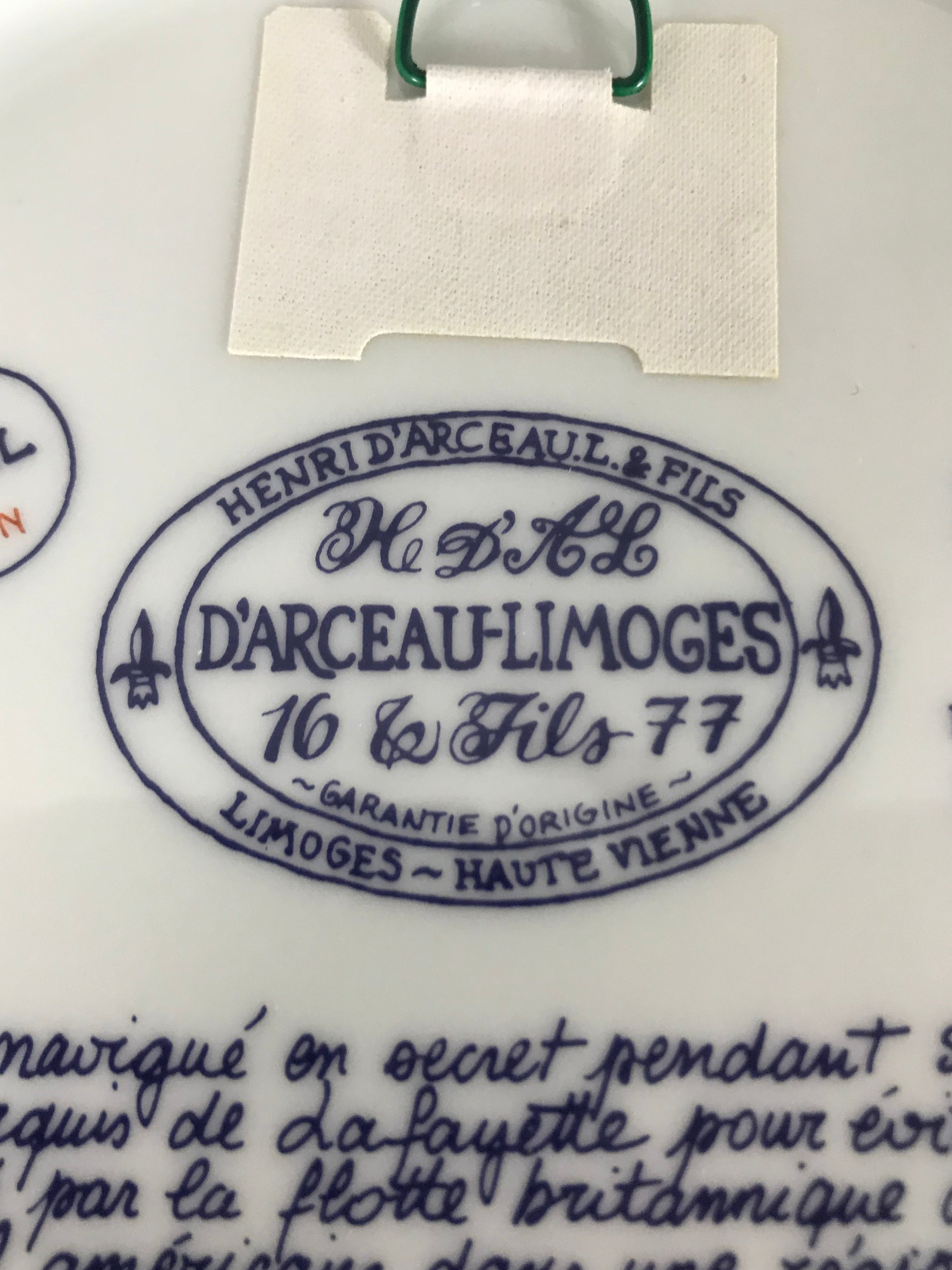 Henri D'Arceau-Limoges Plate