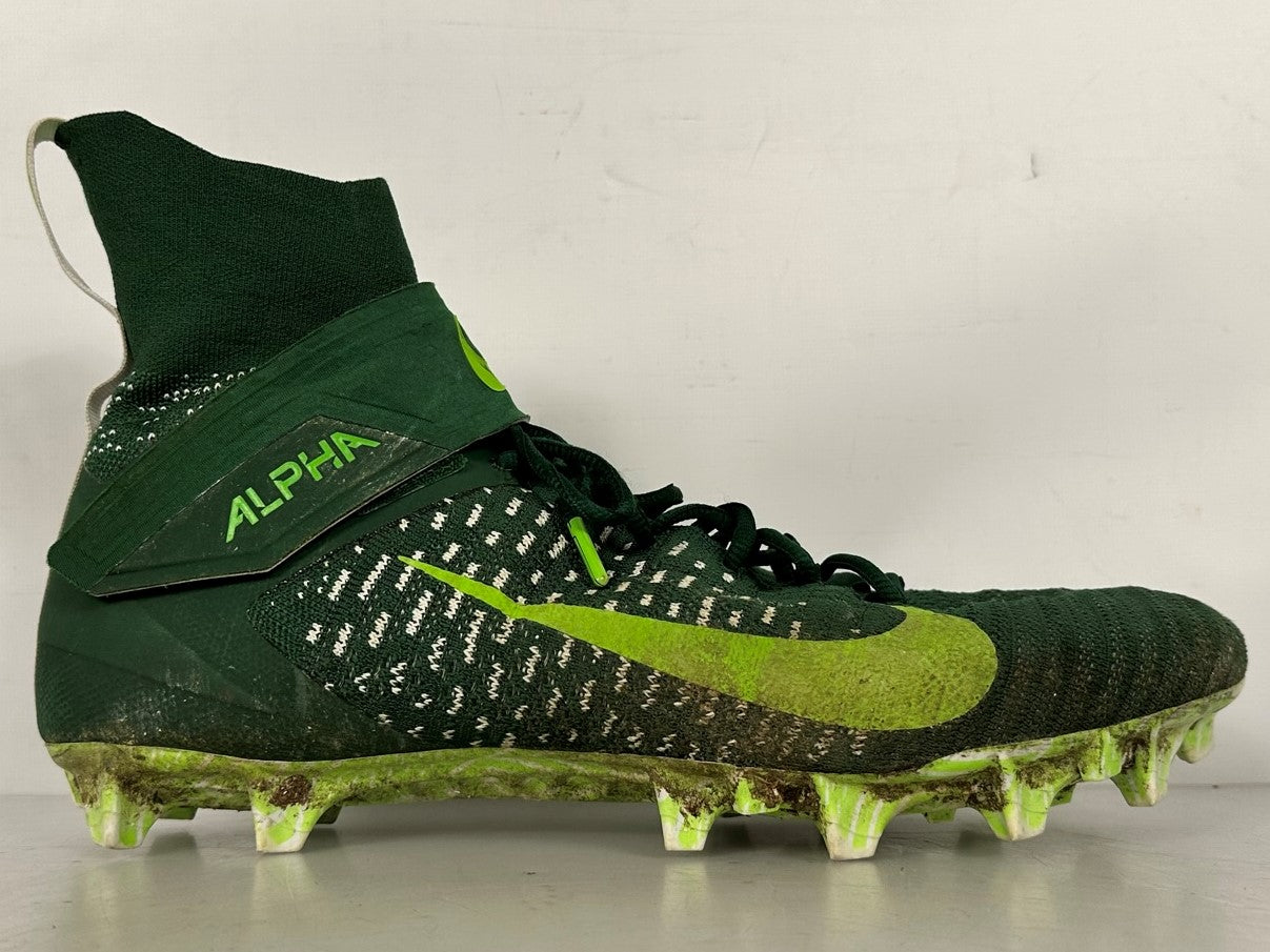 Nike Dark Green Alpha Menace Elite 2 SMU P Football Cleats Men's Size 13 *Used*