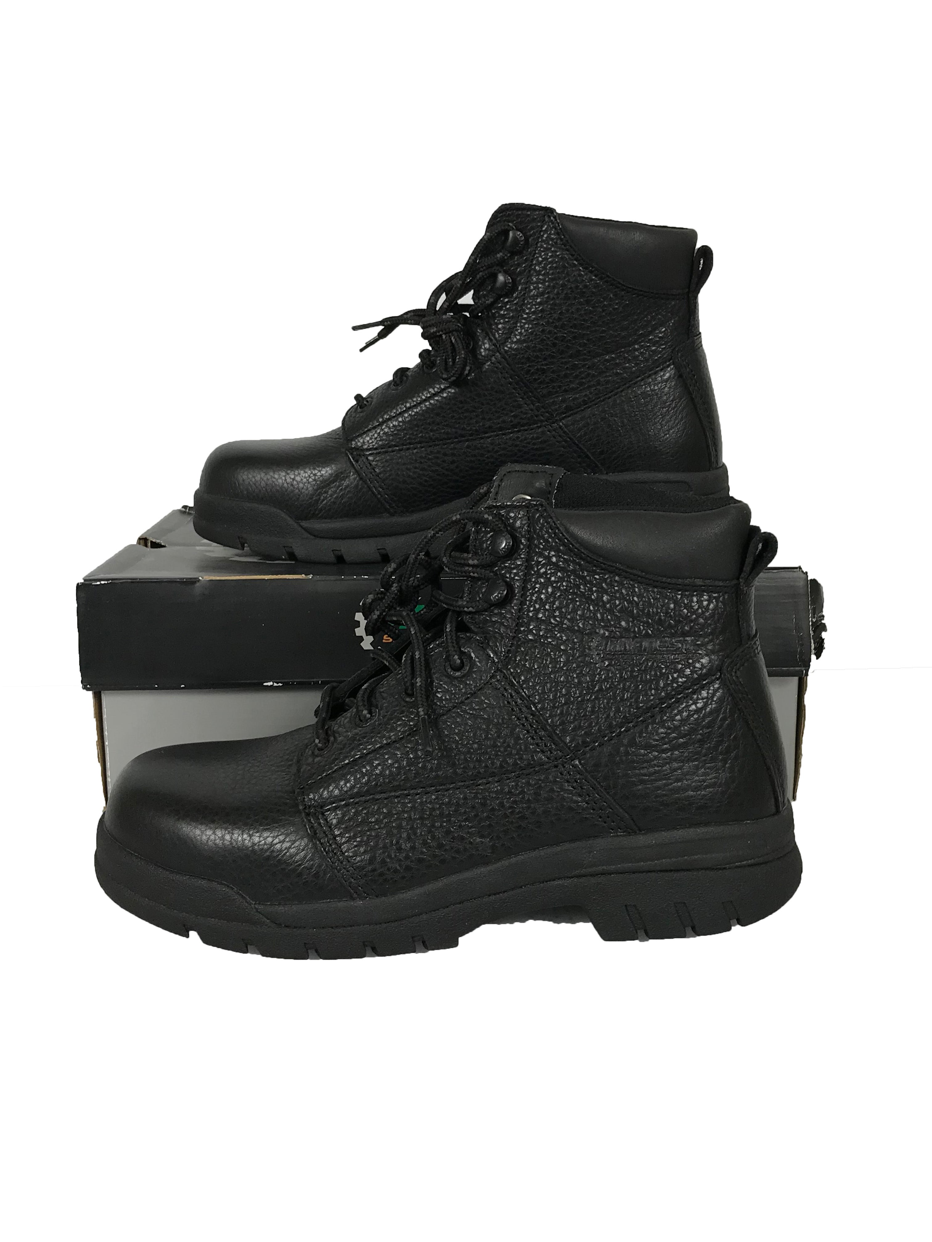 Hytest Black Steel Toe Boots Men's Size 8