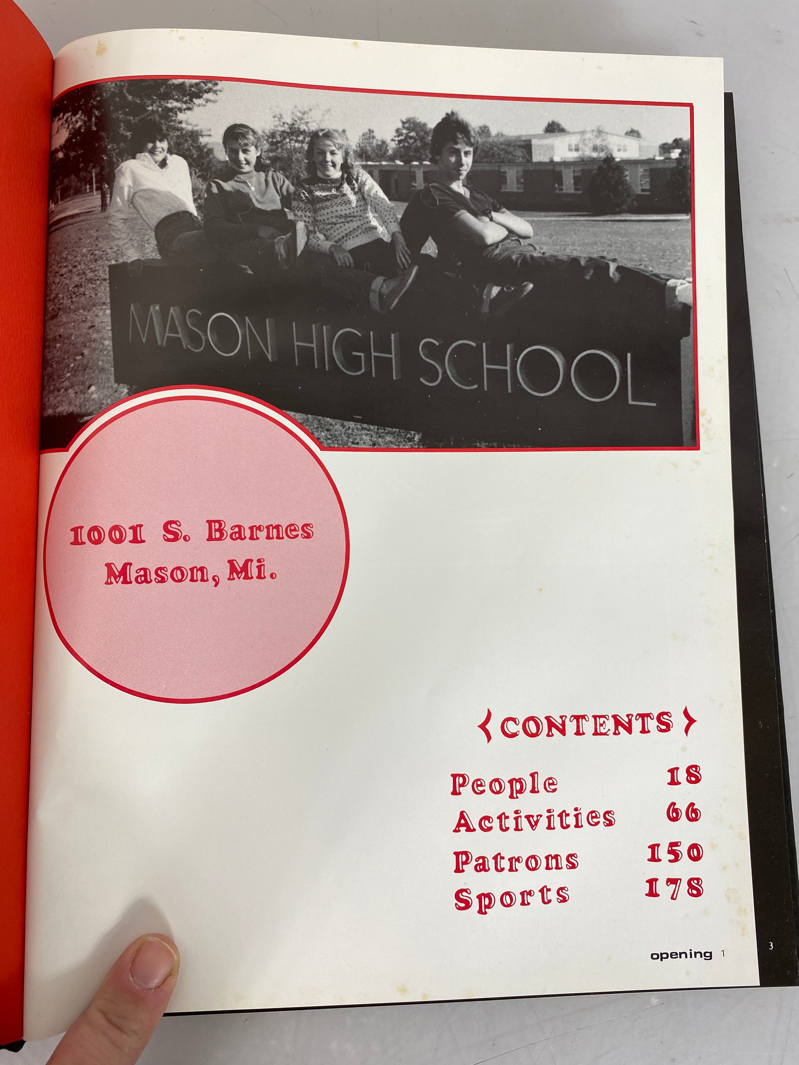 1983 Mason High School Yearbook Mason Michigan Anchora