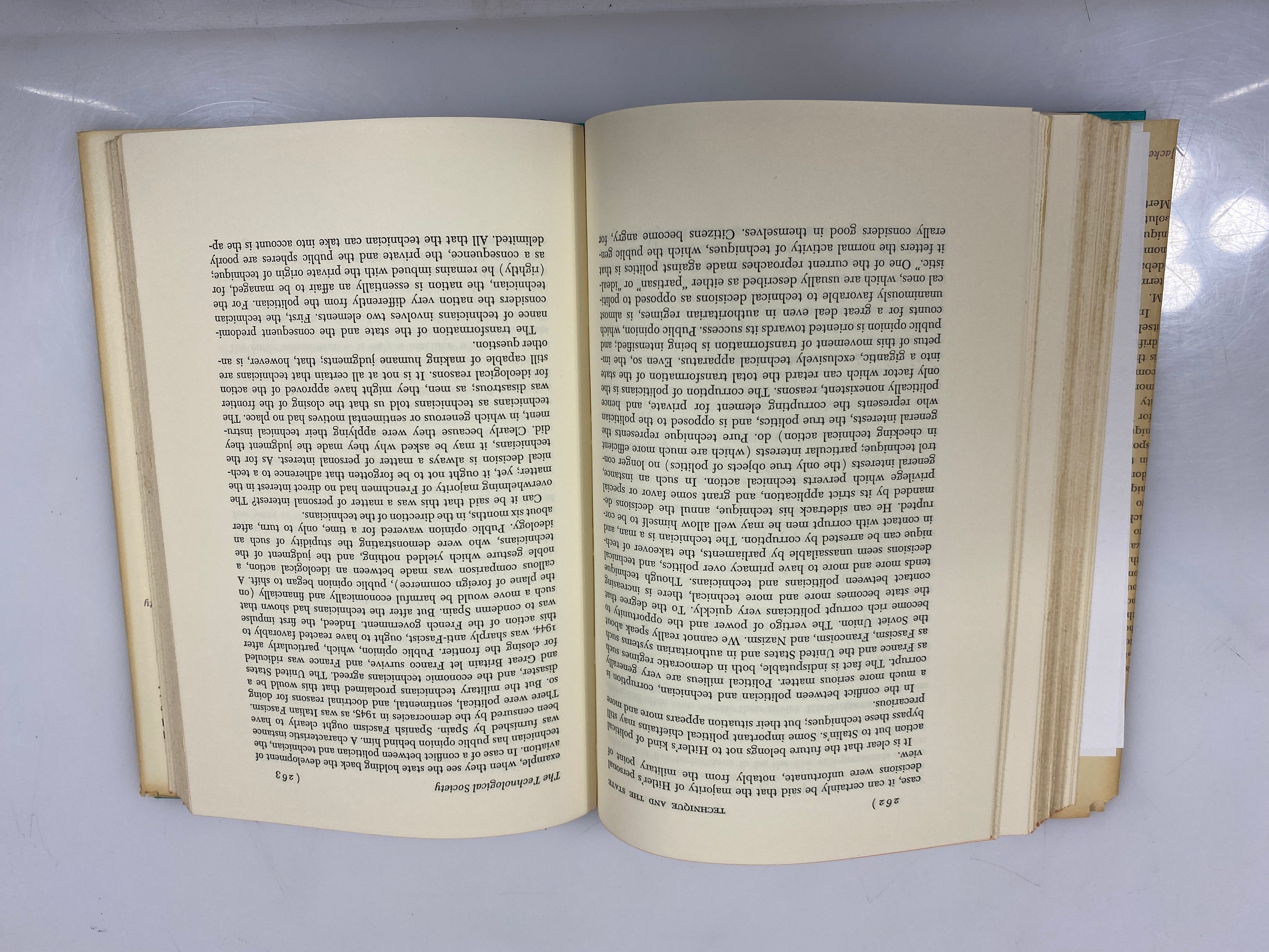 The Technological Society by Jacques Ellul 1965 HCDJ