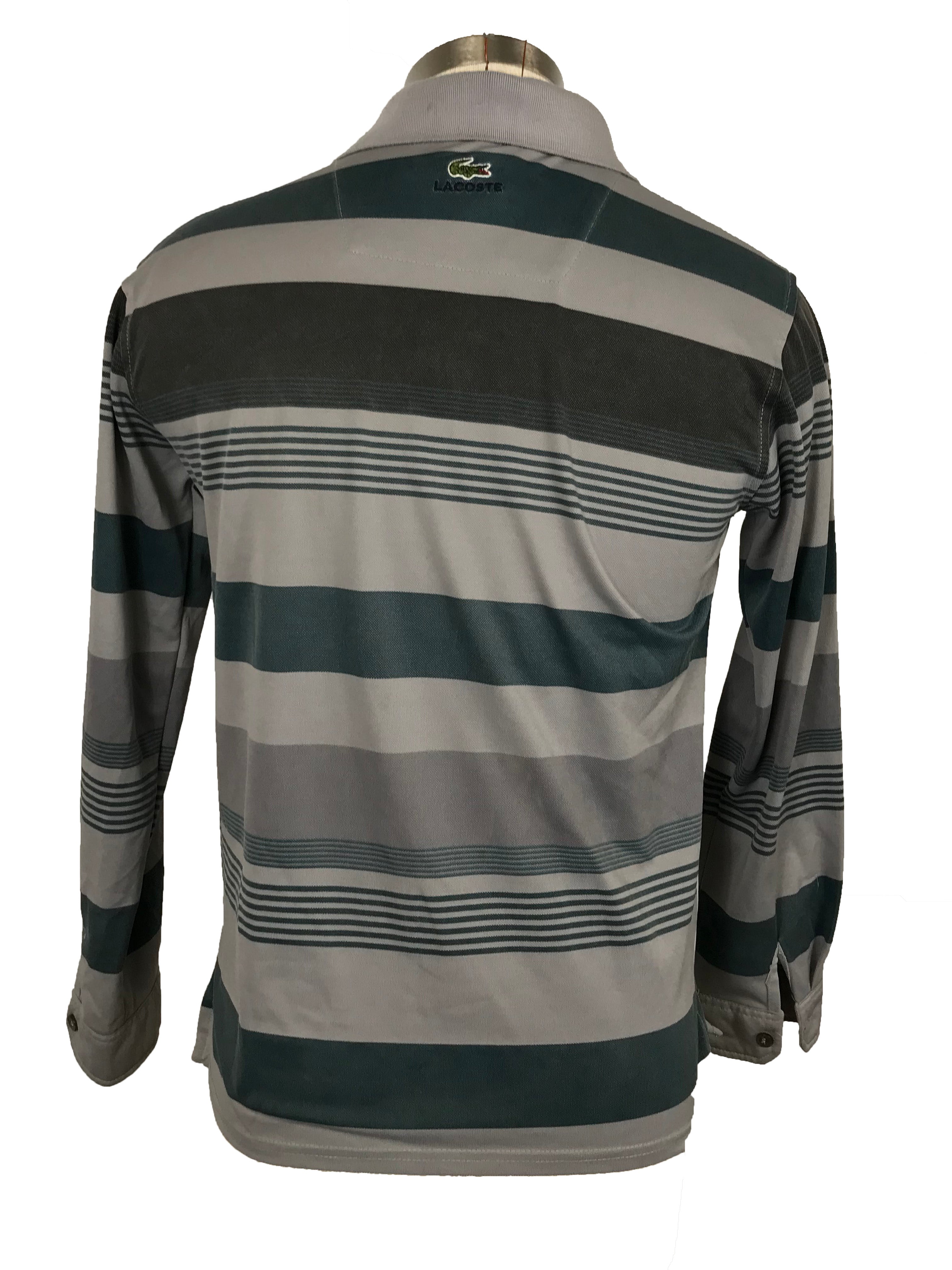 Lacoste Gray Long Sleeve Polo Shirt Men's Size Medium