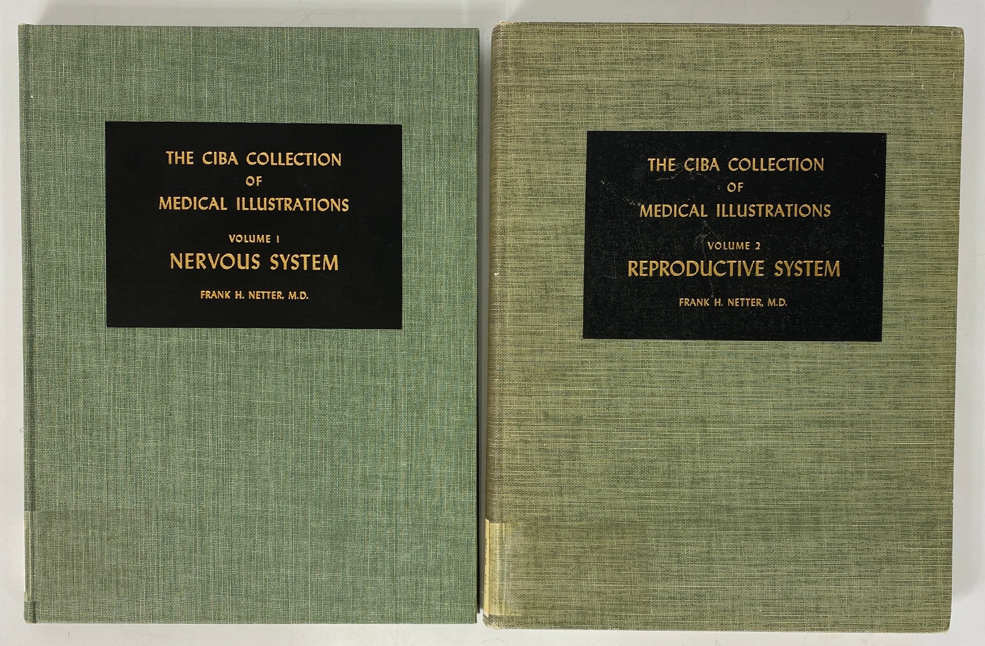 2 Vols The Ciba Collection of Medical Illustrations Frank Netter HC Ex-Library