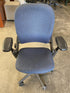 Steelcase #4621211 Blue Patterned Upholstered Adjustable Office Chair