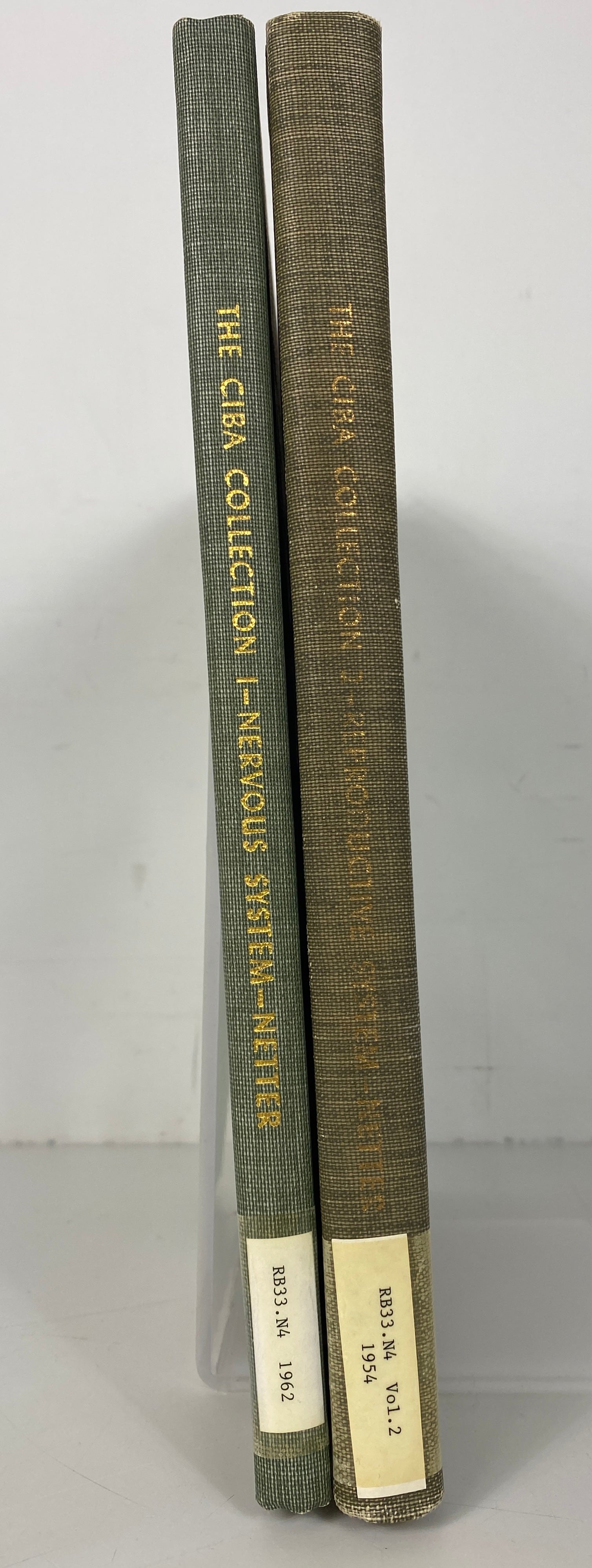 2 Vols The Ciba Collection of Medical Illustrations Frank Netter HC Ex-Library