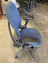 Steelcase #4621211 Blue Patterned Upholstered Adjustable Office Chair