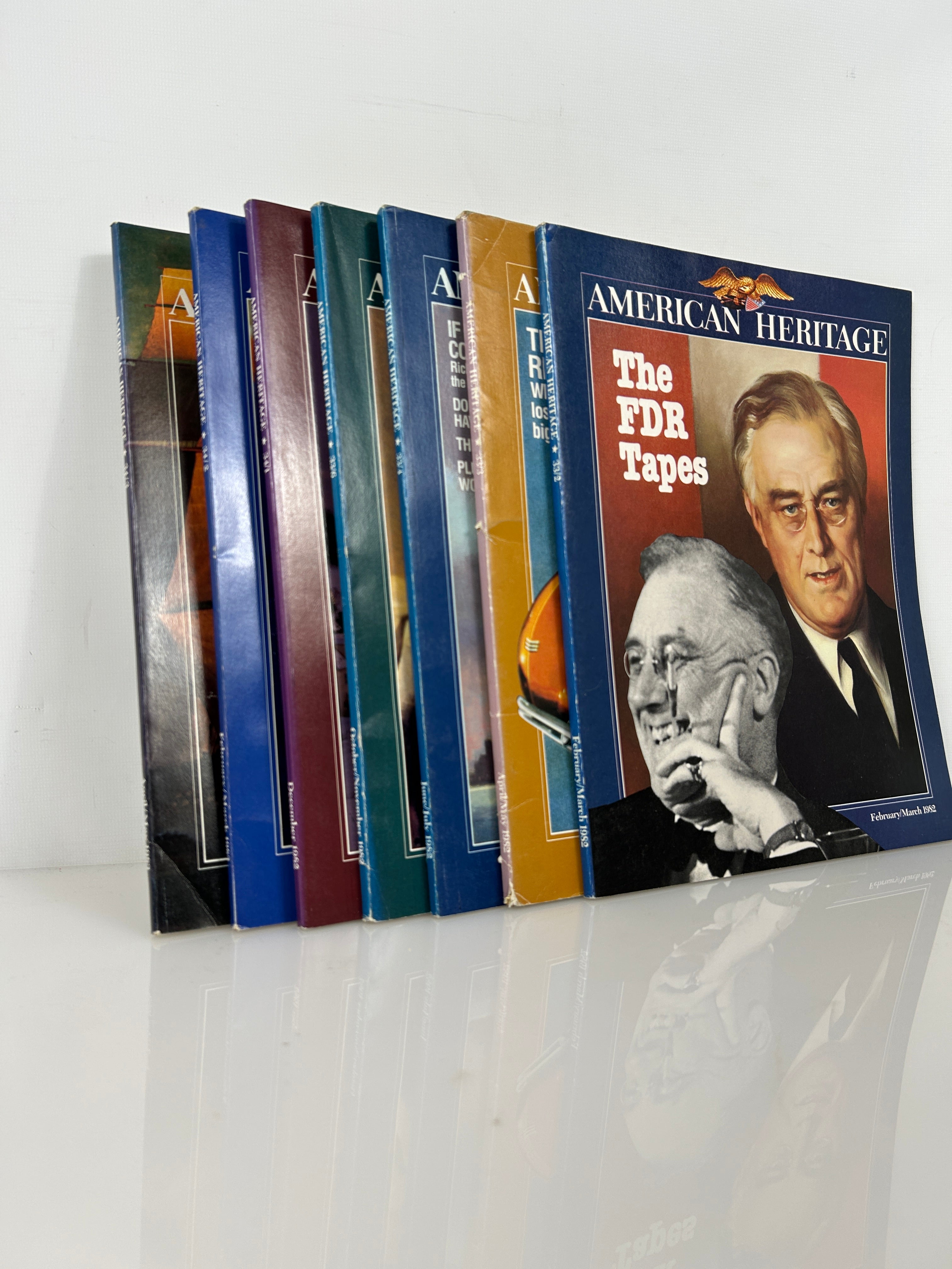 Lot of 7 American Heritage Magazines 1982-1983