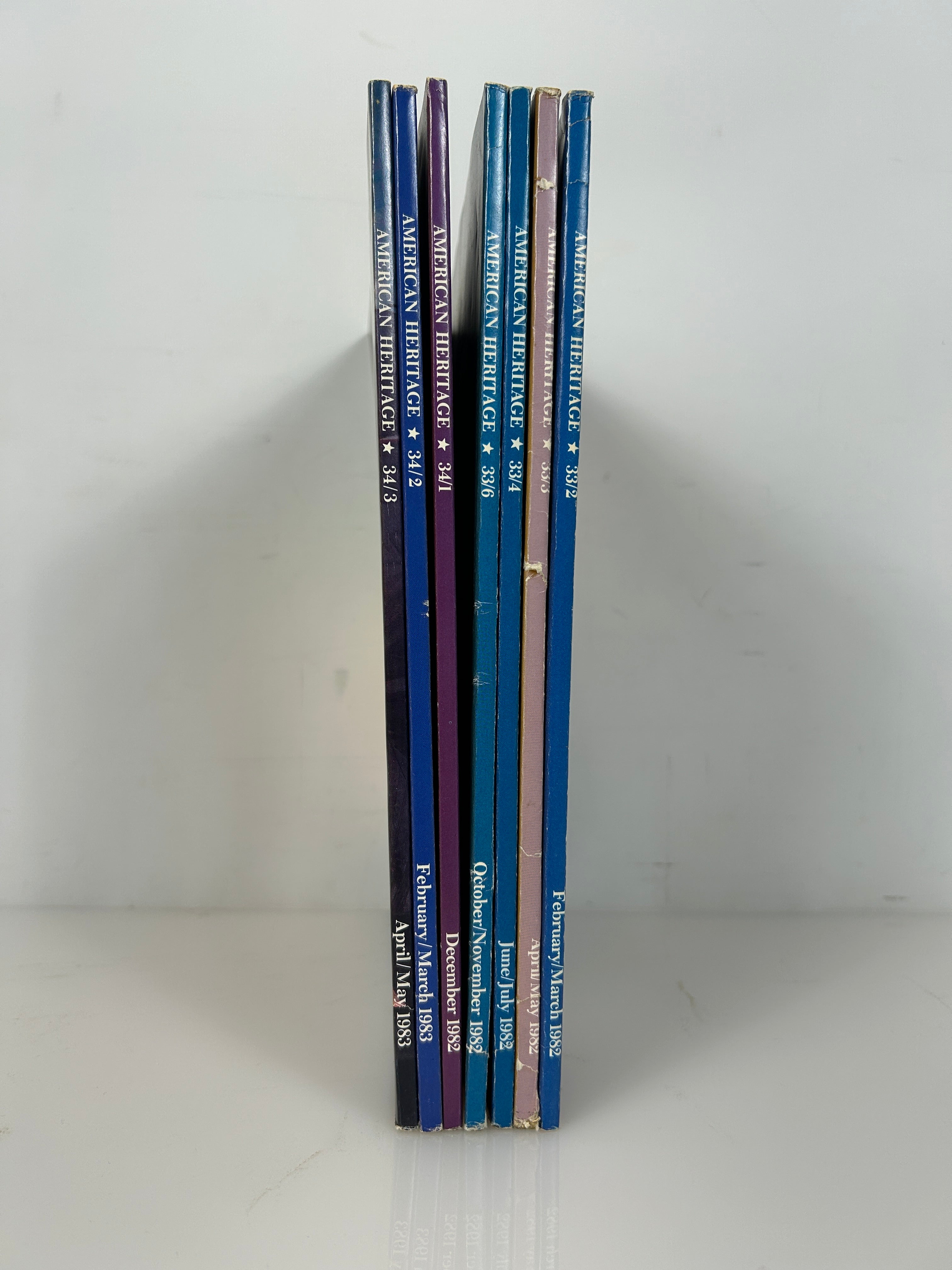 Lot of 7 American Heritage Magazines 1982-1983