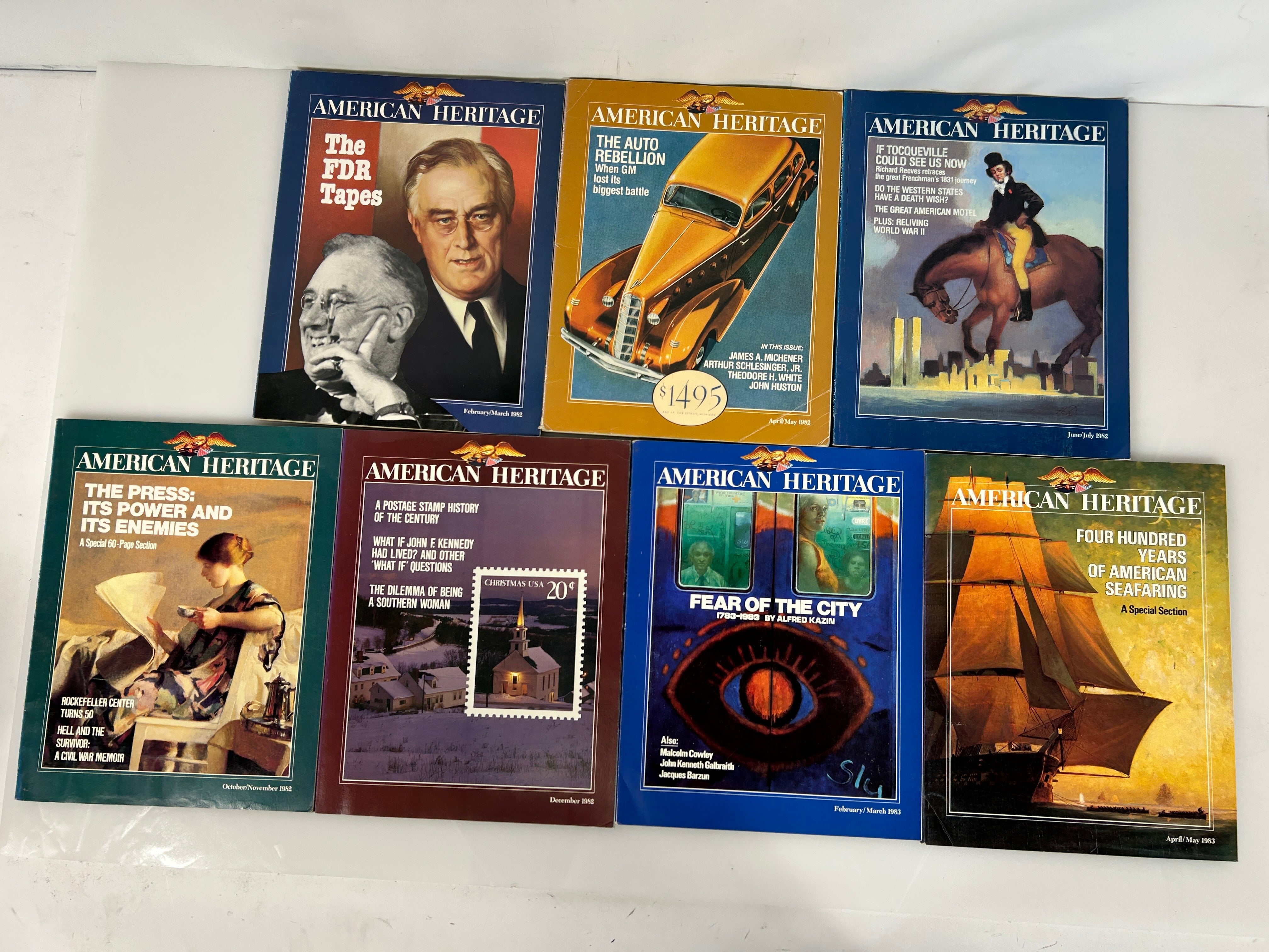 Lot of 7 American Heritage Magazines 1982-1983