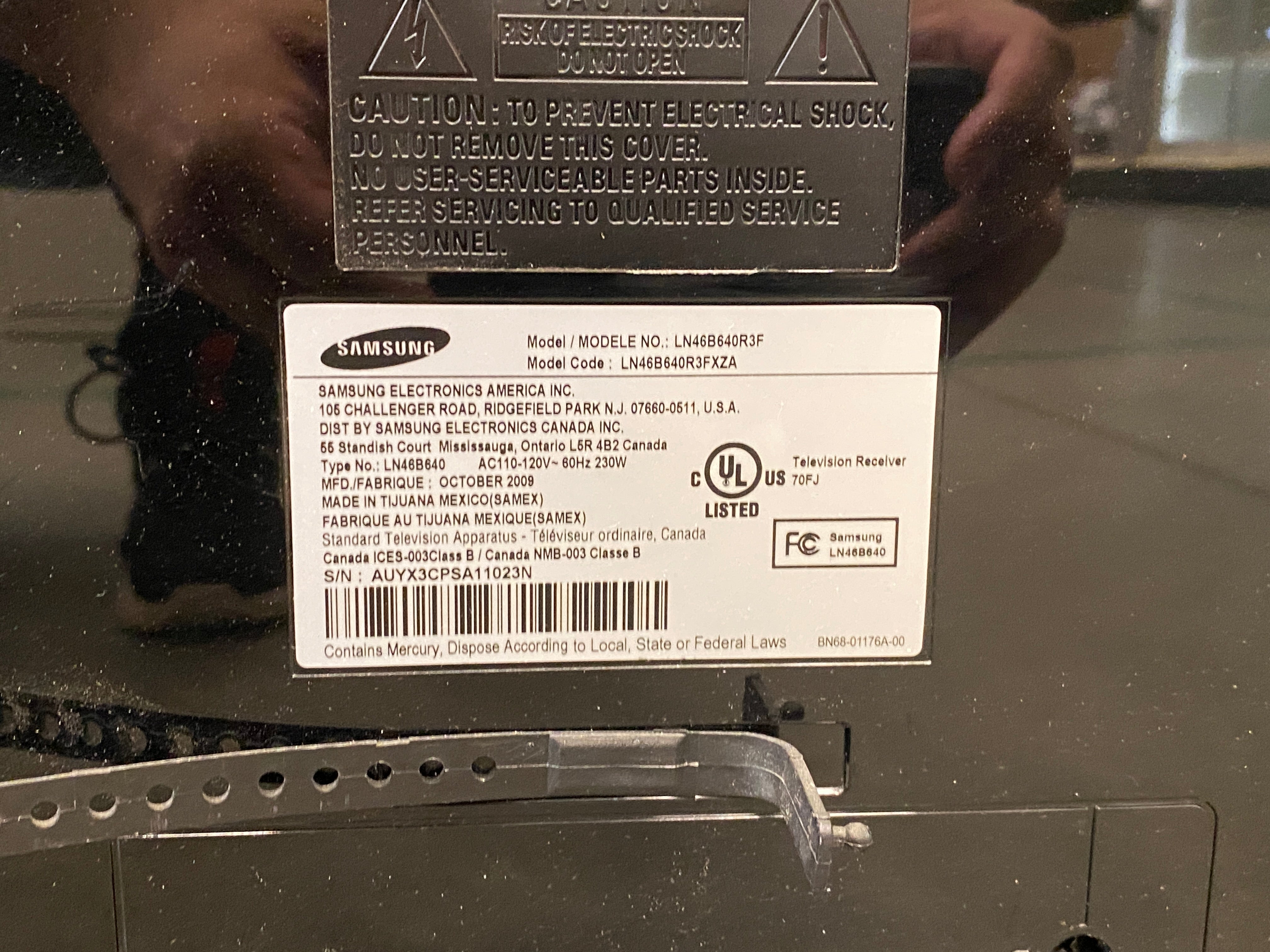 Samsung LN46B640R3F 46" Full HD TV