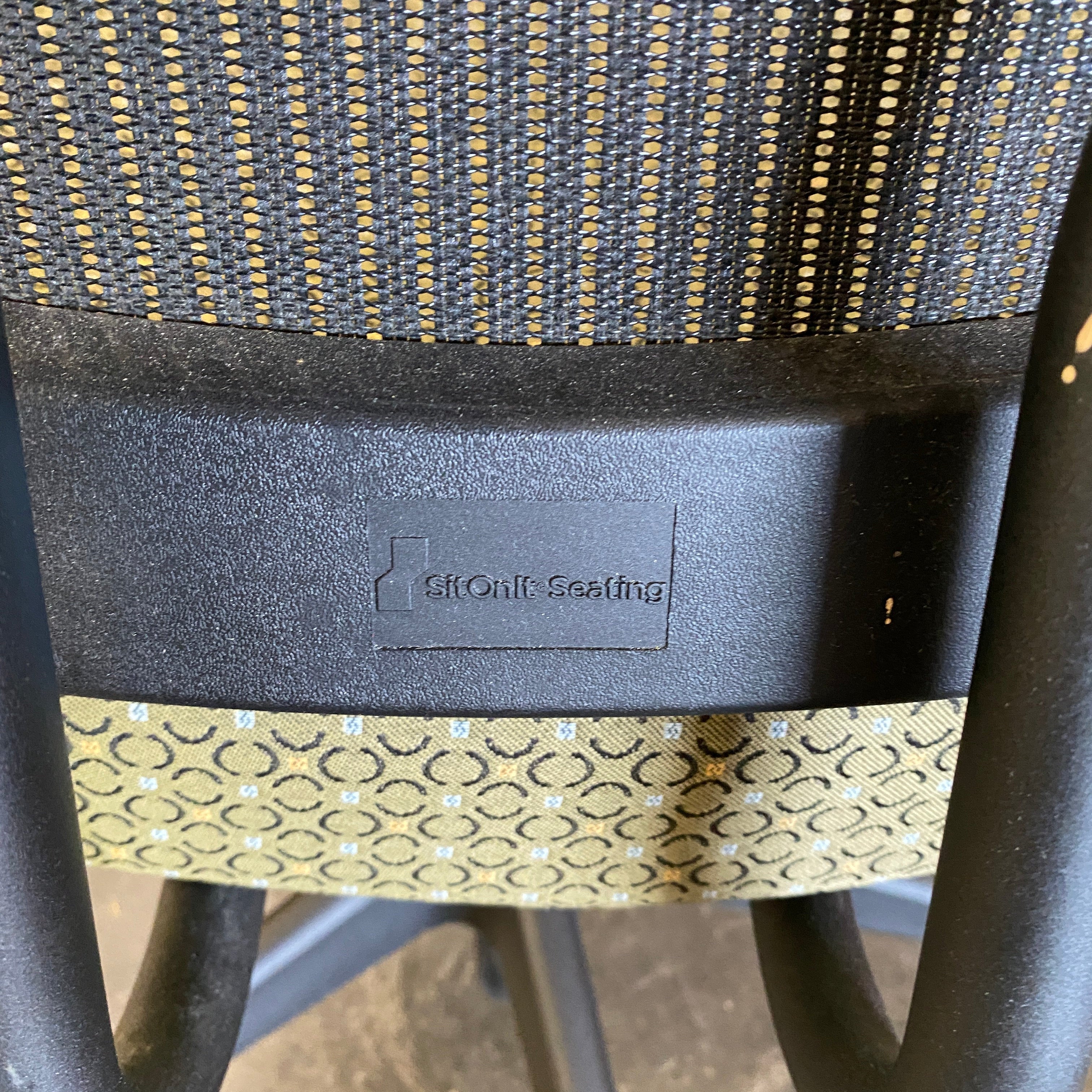 SitOnIt Seating Rolling Green Patterned Office Chair