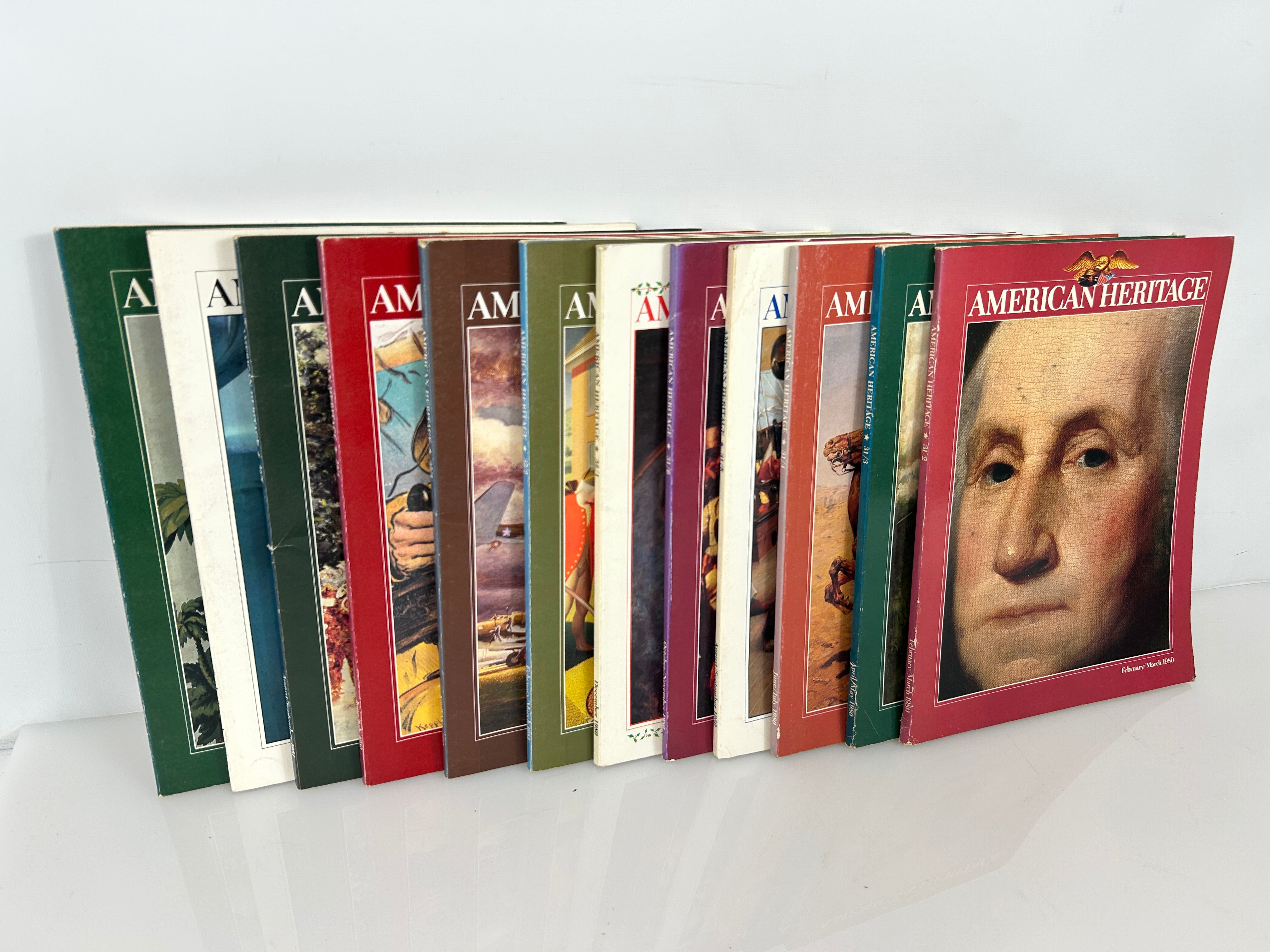 Lot of 12 American Heritage Magazines 1980-1981