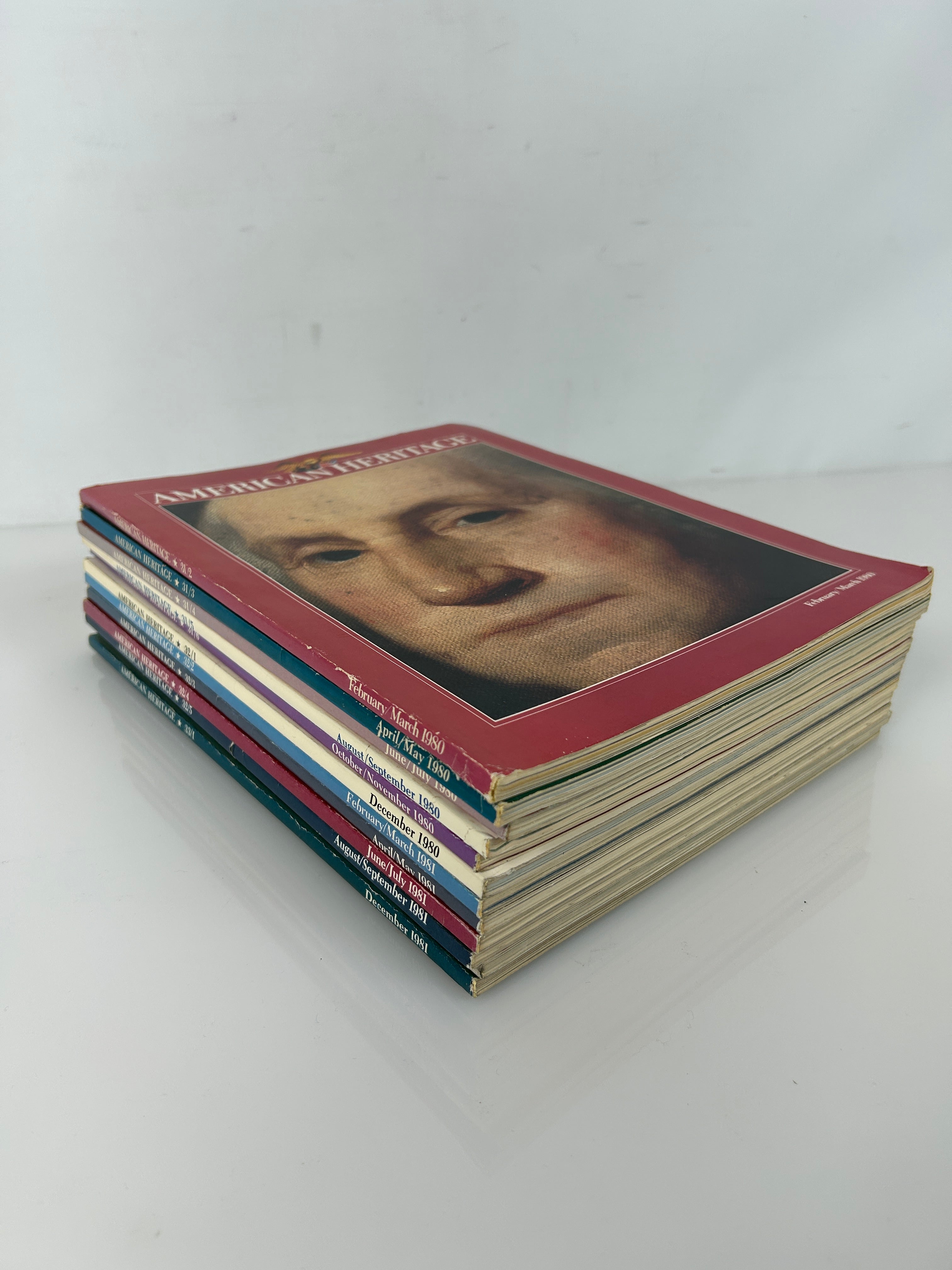 Lot of 12 American Heritage Magazines 1980-1981