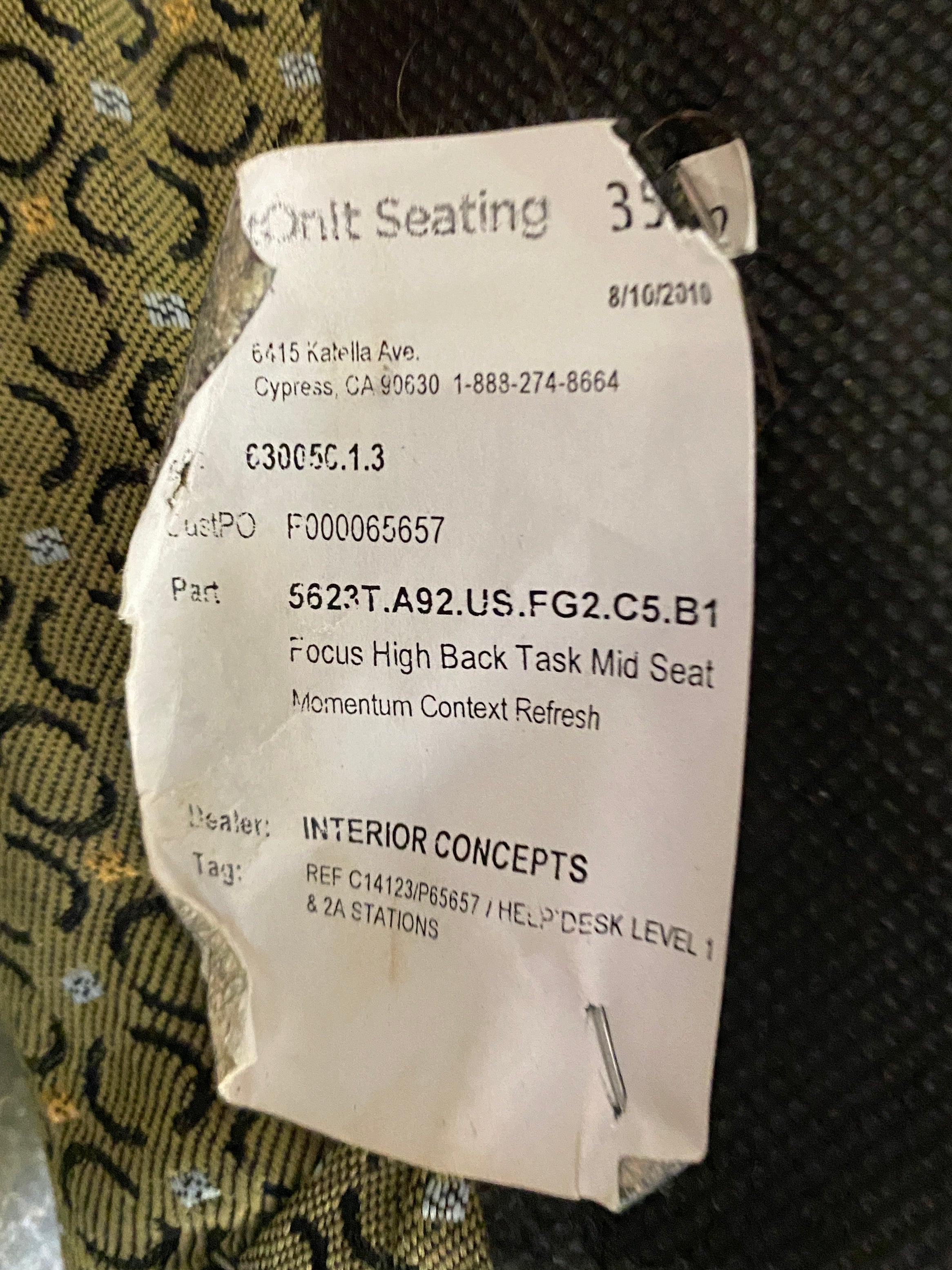 SitOnIt Seating Rolling Green Patterned Office Chair