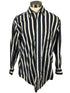 Brooks Brothers Gray and White Striped Dress Shirt Men's Size Medium