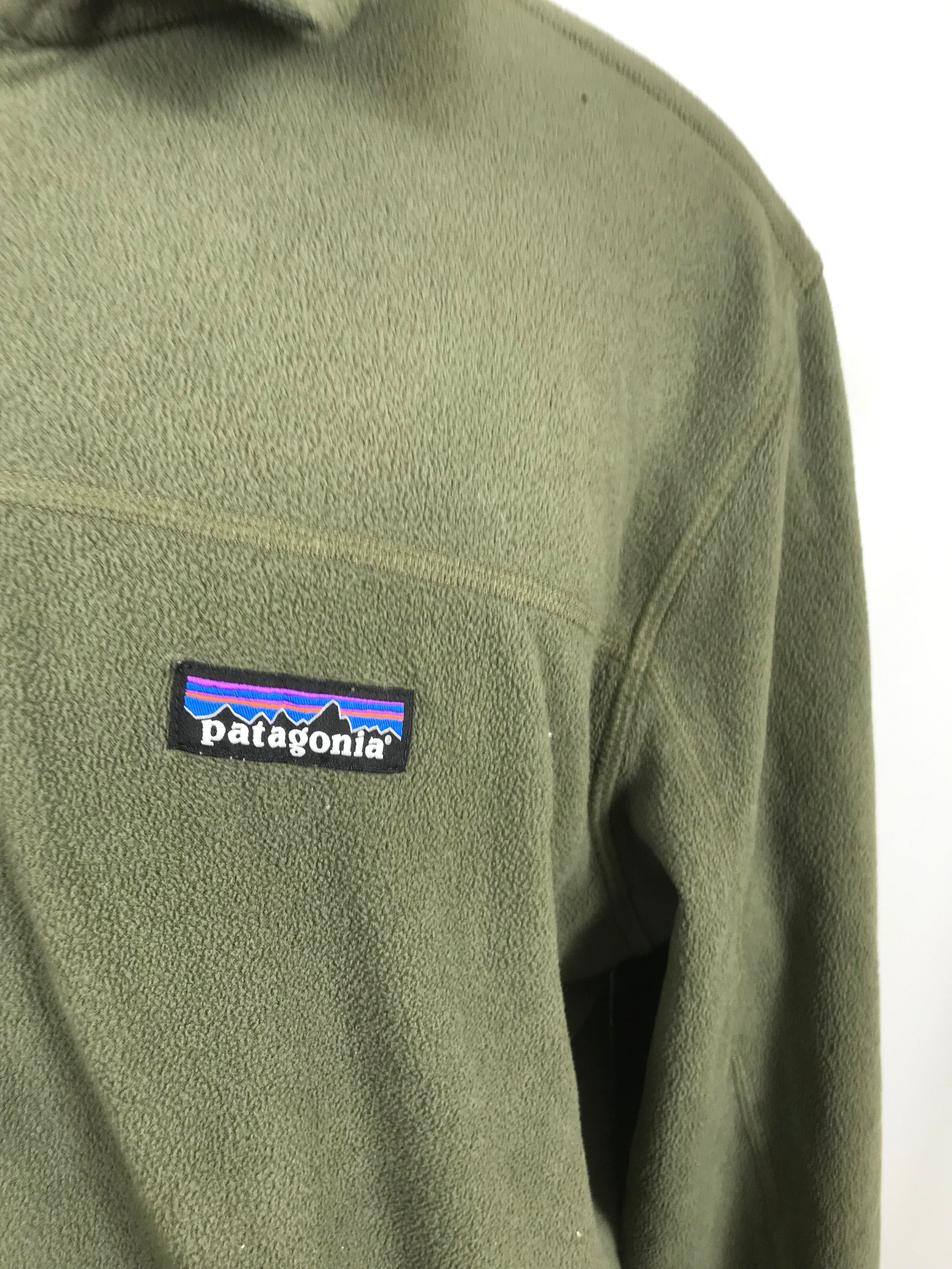 Patagonia Green Pullover Fleece Quarter-Zip Men's Size XL