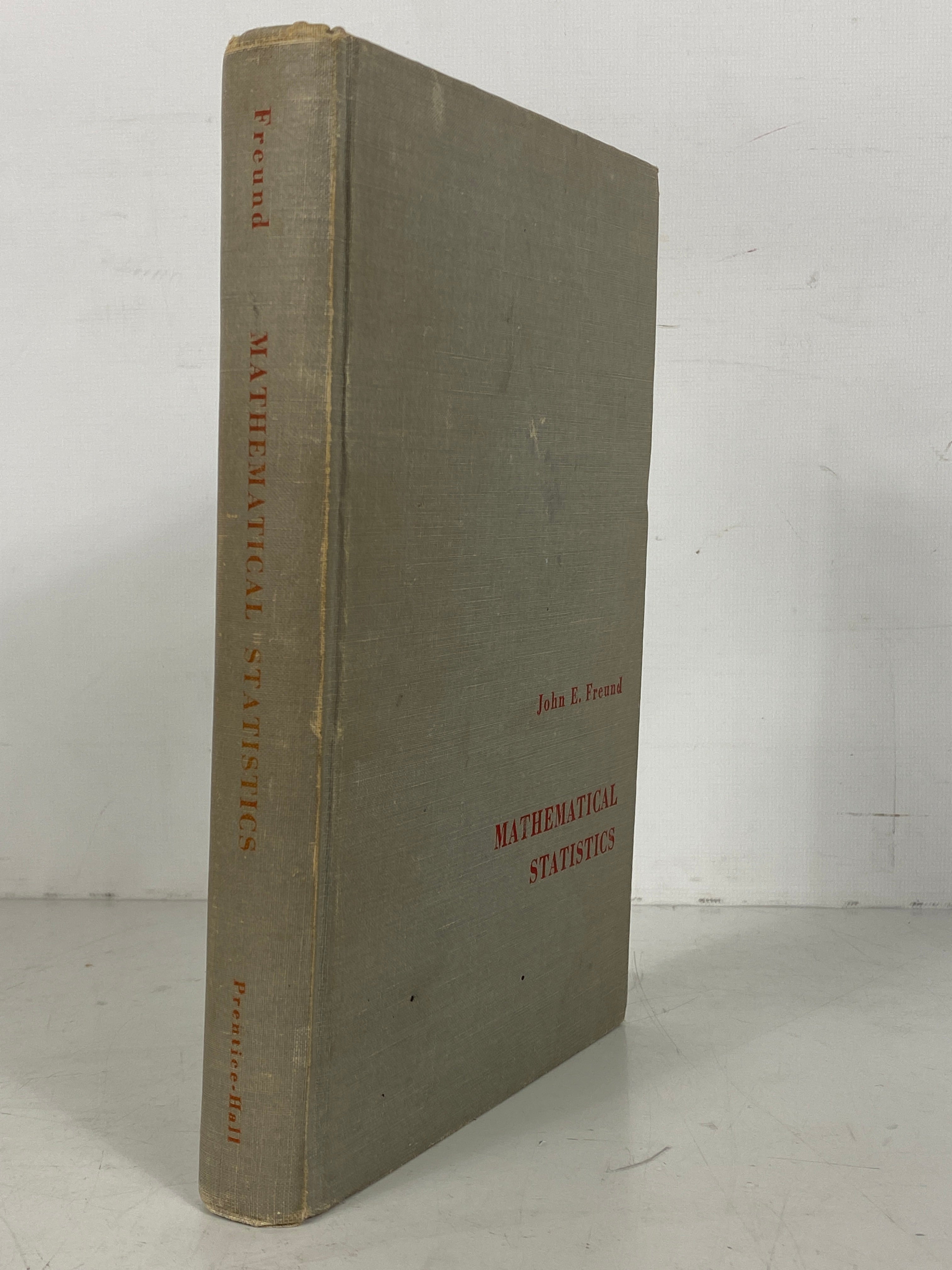 Mathematical Statistics by John Freund 1962 Vintage HC Textbook