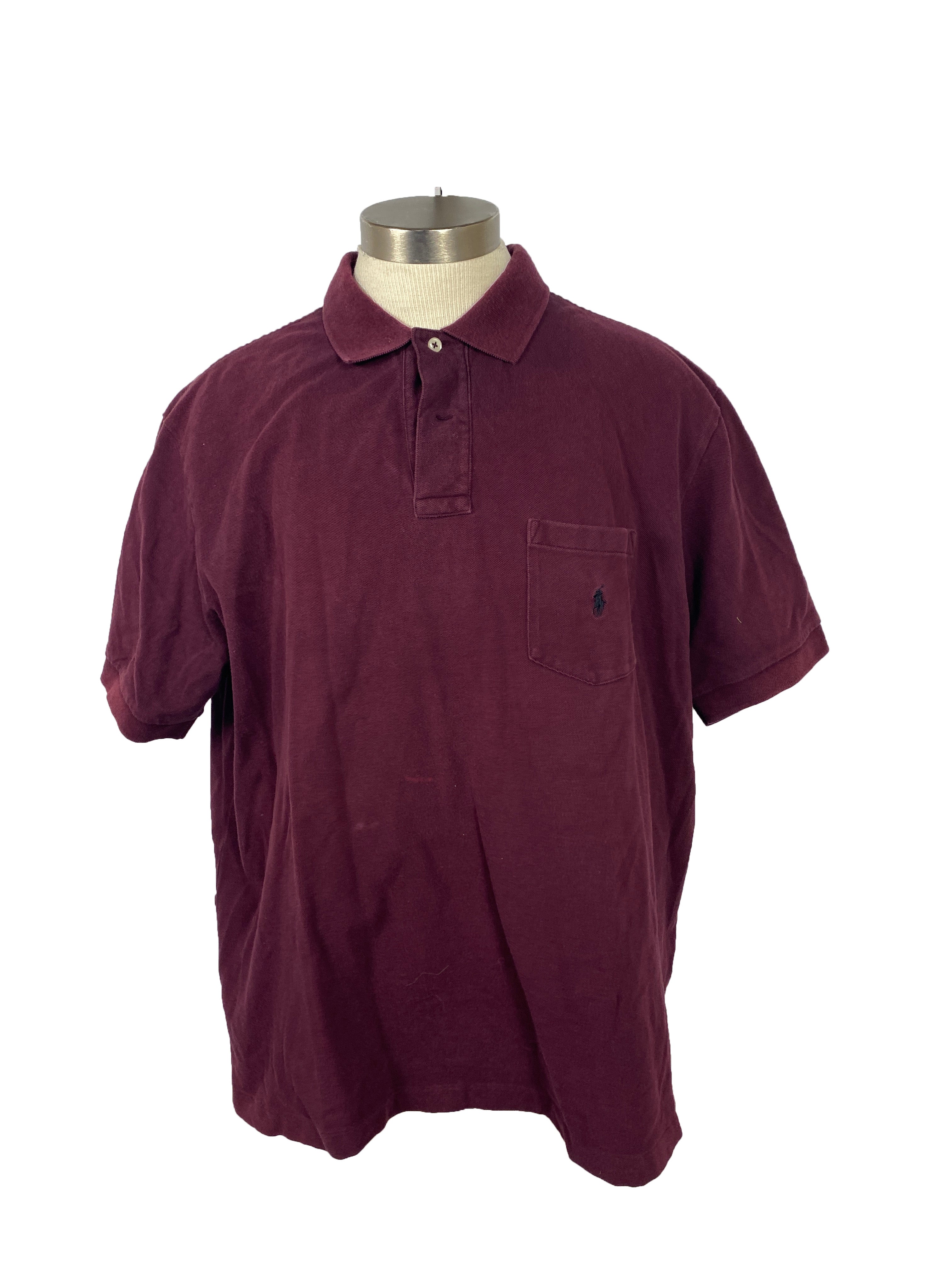 Maroon Polo by Ralph Lauren Polo Shirt Men's Size XXL