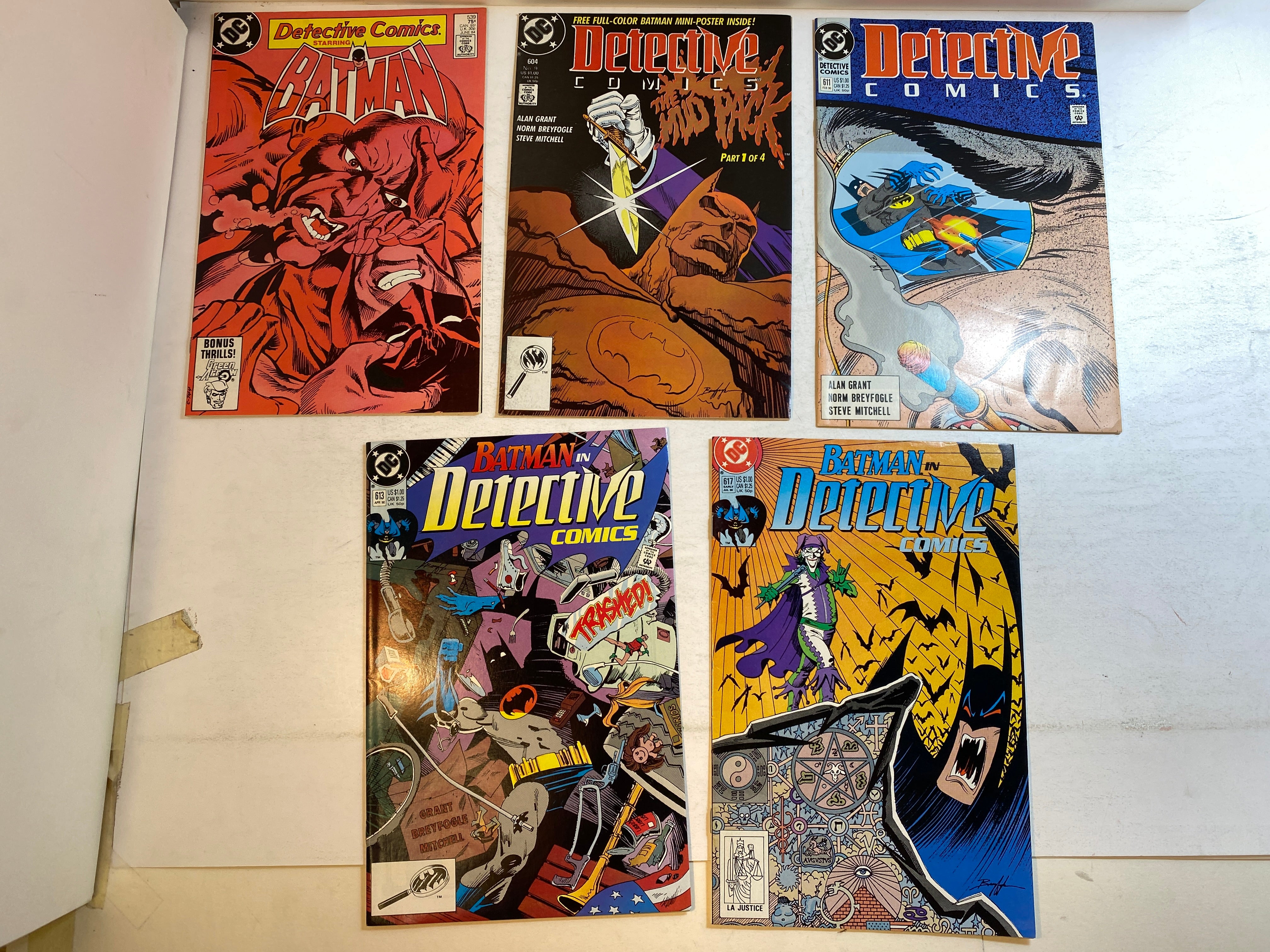 Lot of 9 Batman Detective Comics DC 1984-1990