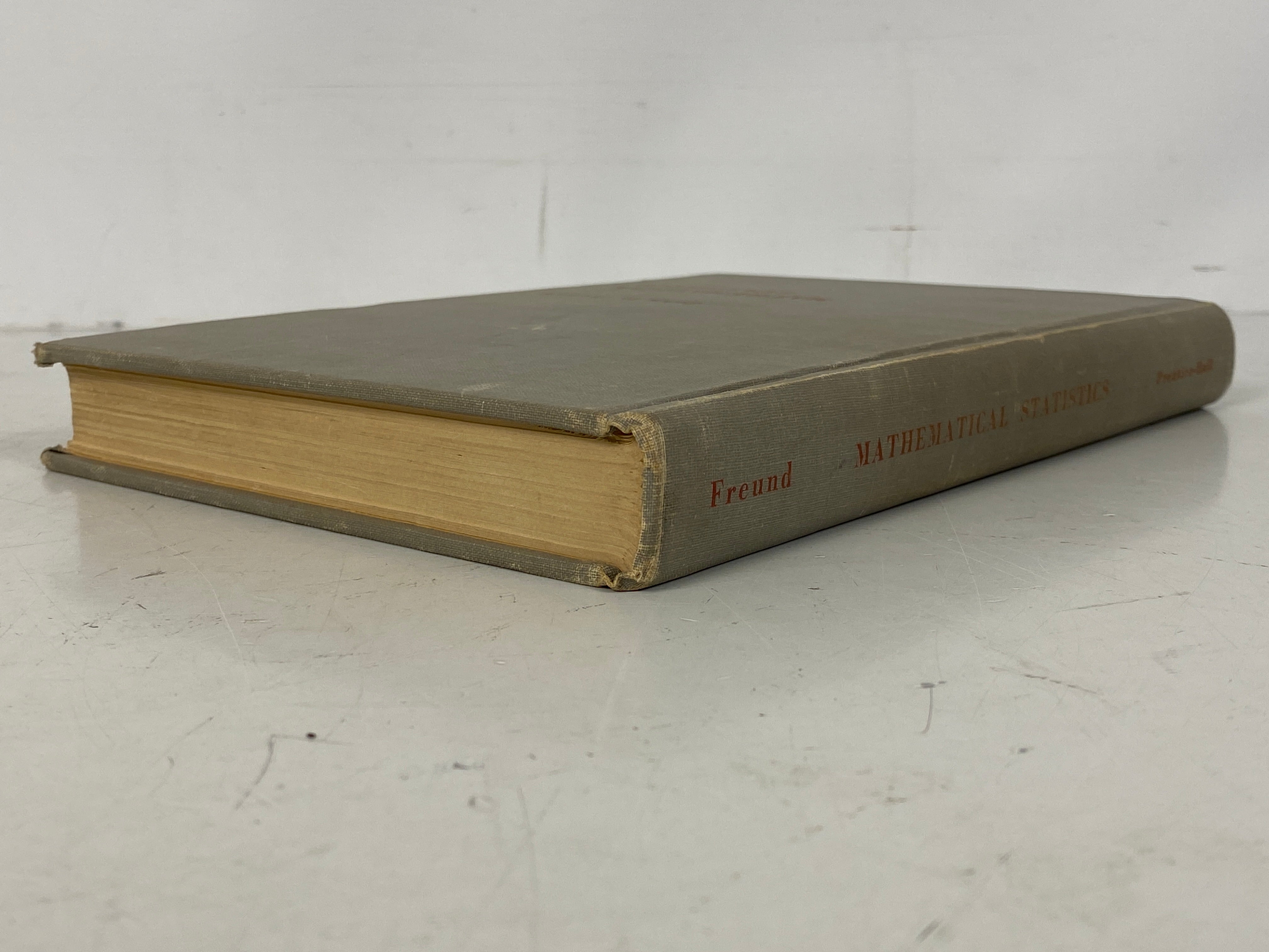 Mathematical Statistics by John Freund 1962 Vintage HC Textbook