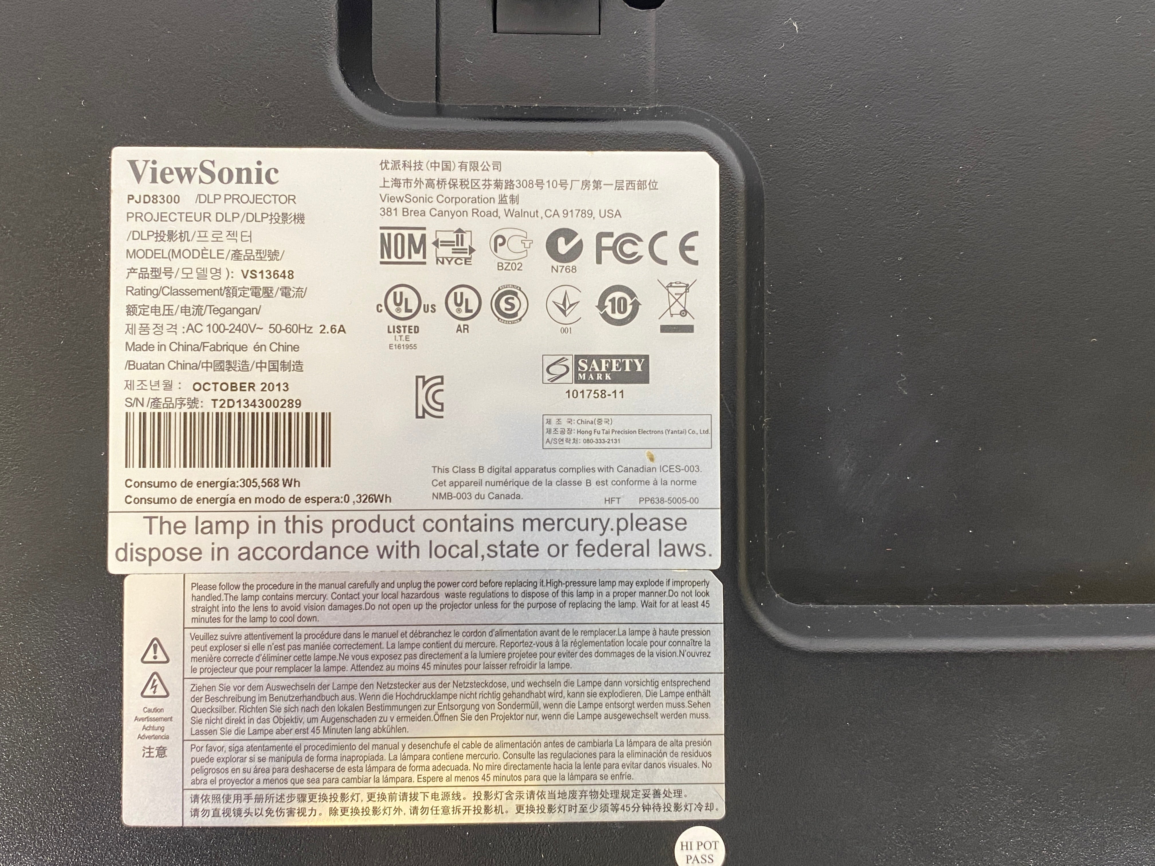 ViewSonic Pro8300 1080p Projector