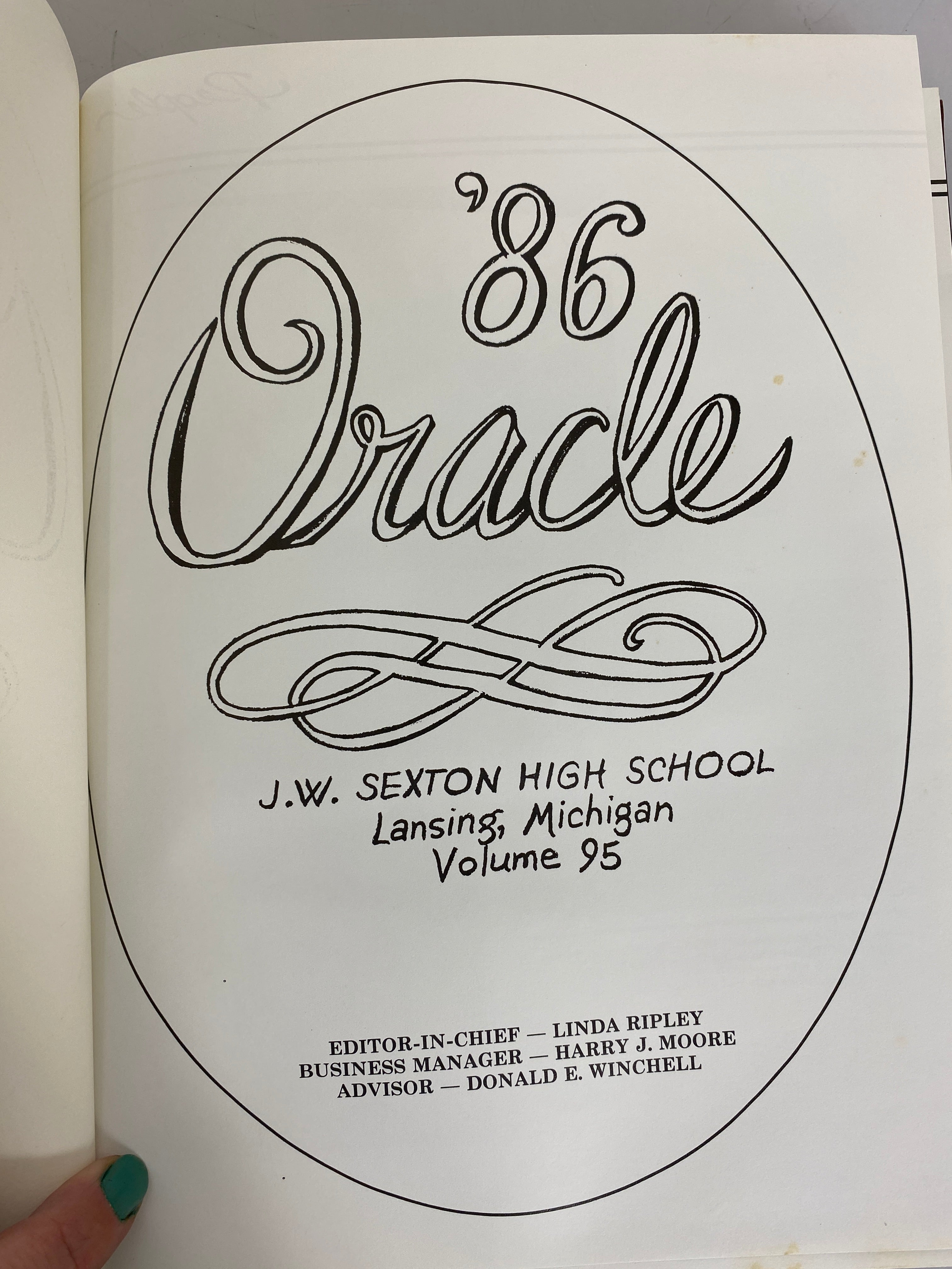 1986 JW Sexton High School Yearbook Lansing Michigan Oracle – MSU ...